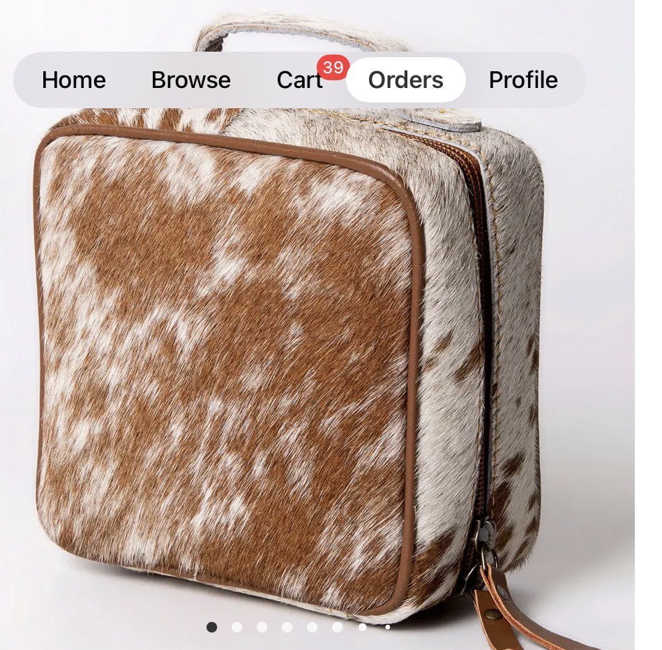 American Darling Jewelry Case Hair-On Hide-By American Darling