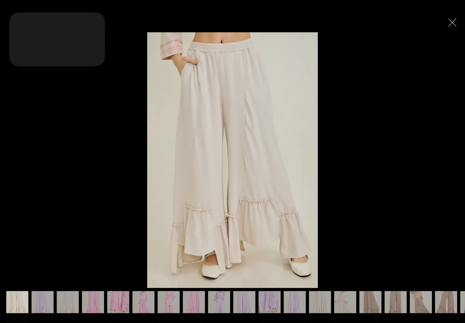 Mineral Washed Jersey Tiered Skirt Pants