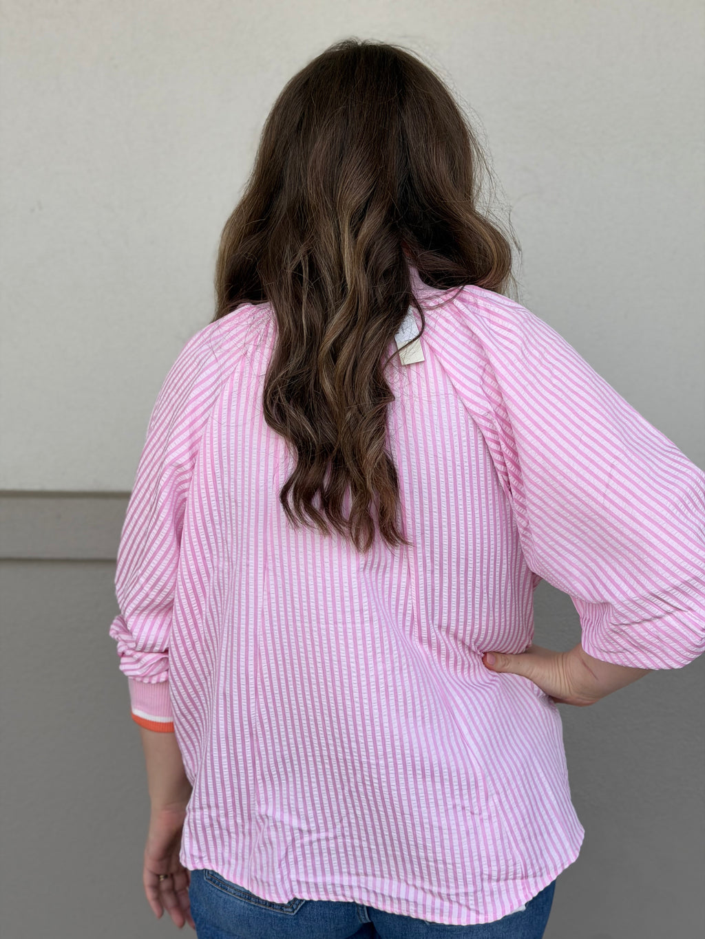 SNAZZY PINK STRIPED TOP