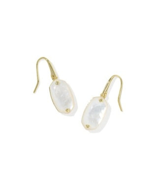 IVORY MOP LEE RIVETED DROP EARRINGS