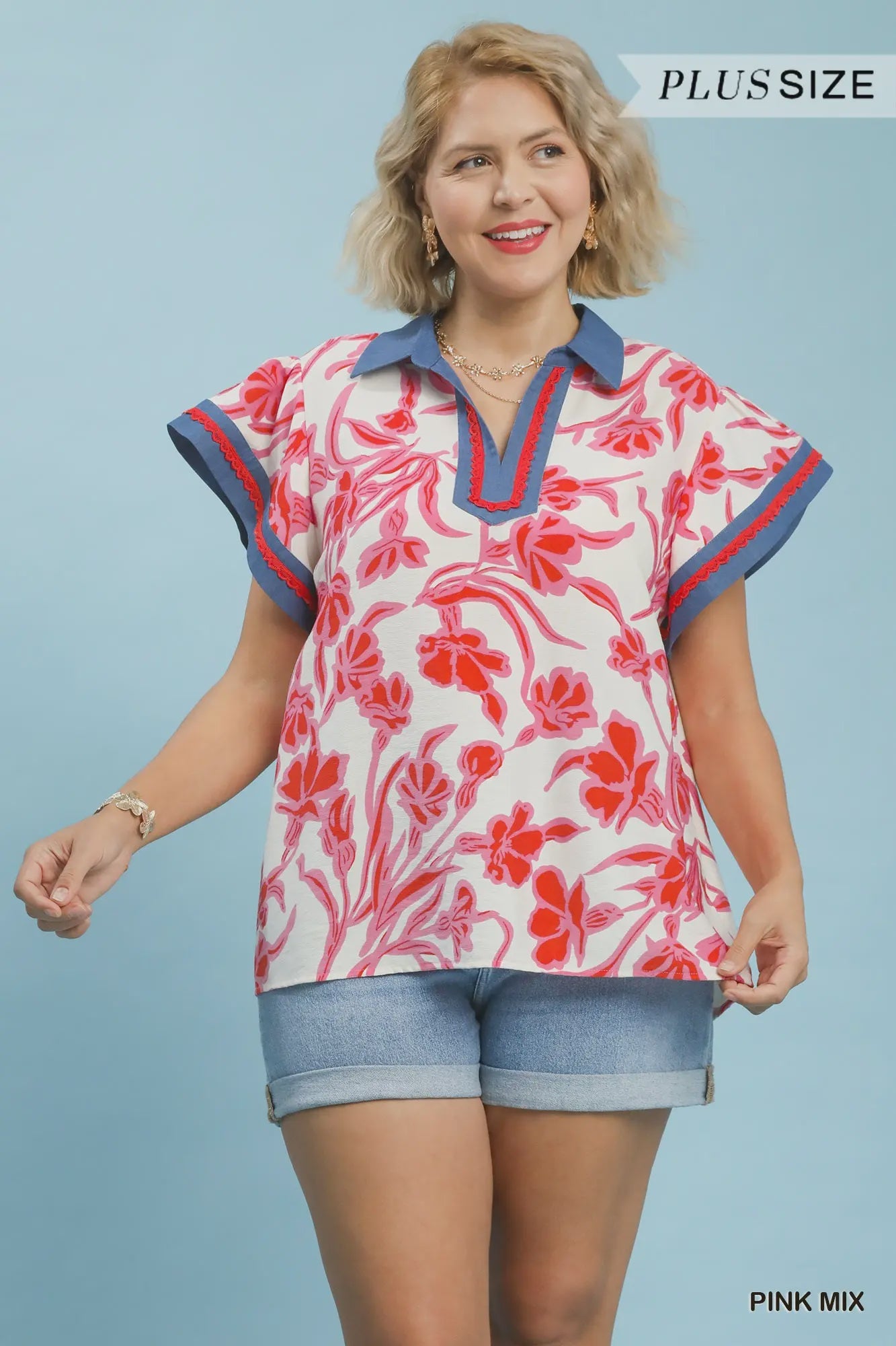 CURVY PINK DAZE TOP
