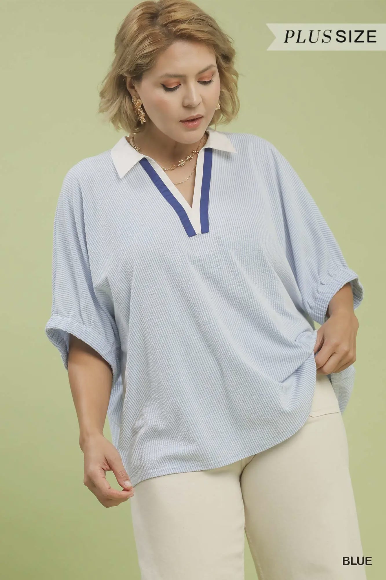 CURVY BLUE CAMILA TOP