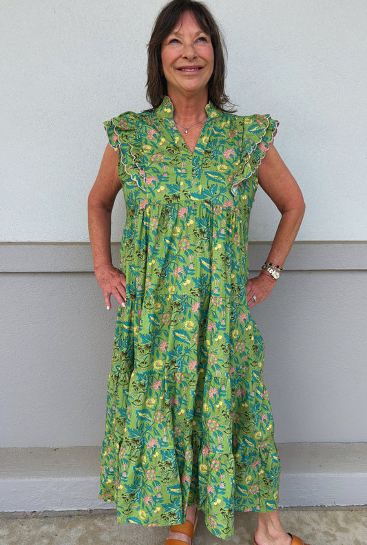 CURVY SAGE SAWYER DRESS