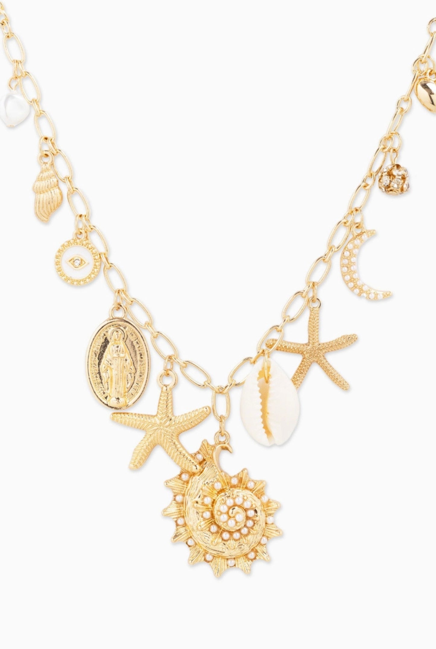 Spiral Shell Eleven Seal Life Charm Necklace