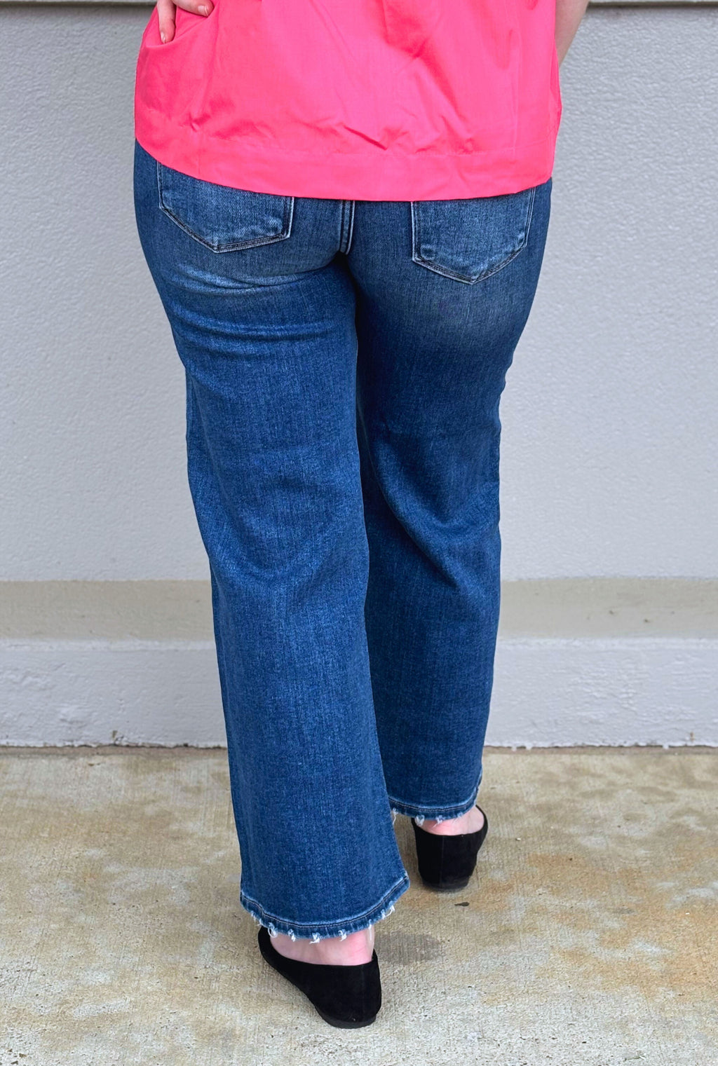 HIGH RISE WIDE CROP JEANS