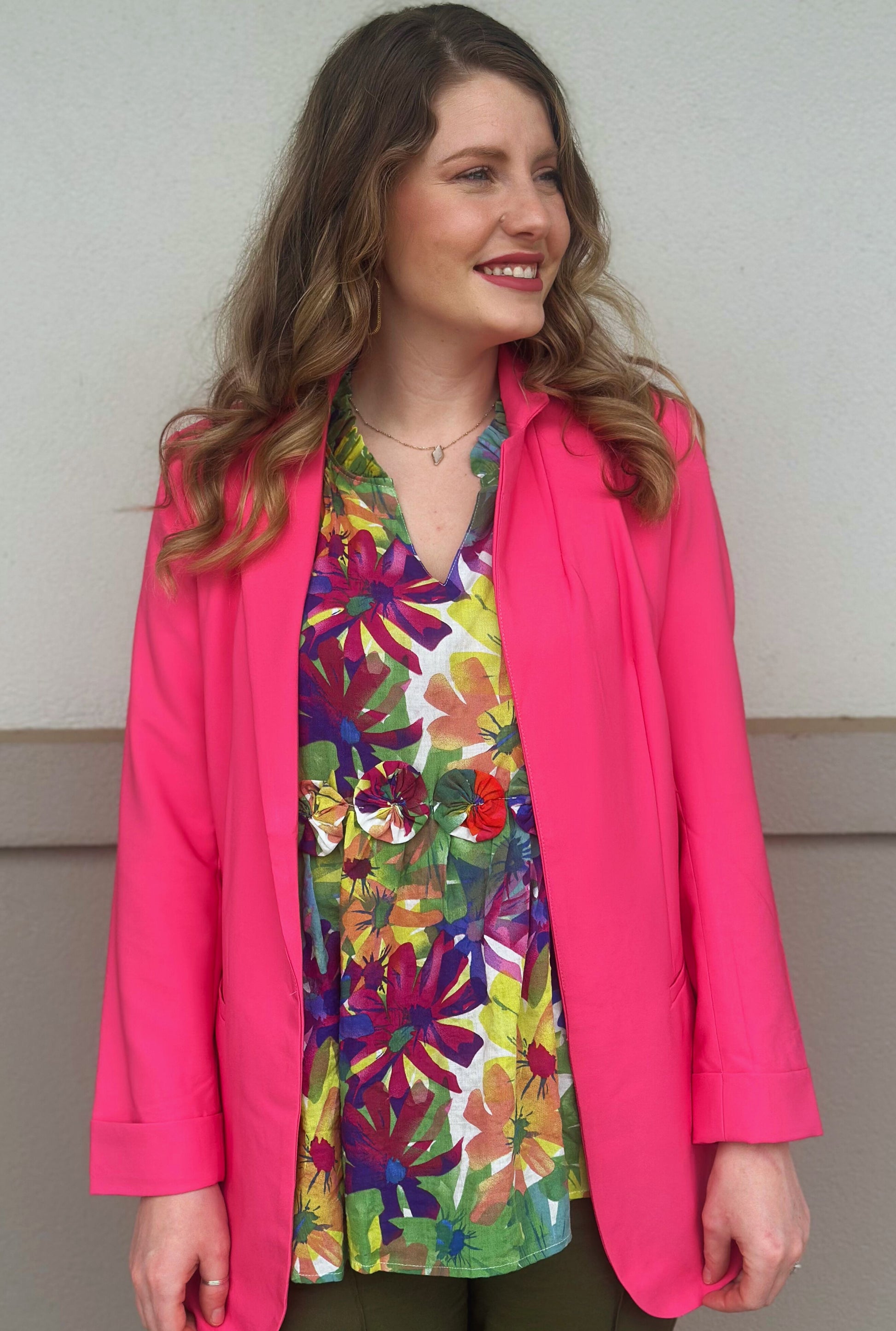 CORAL PINK ALL BUSINESS BLAZER