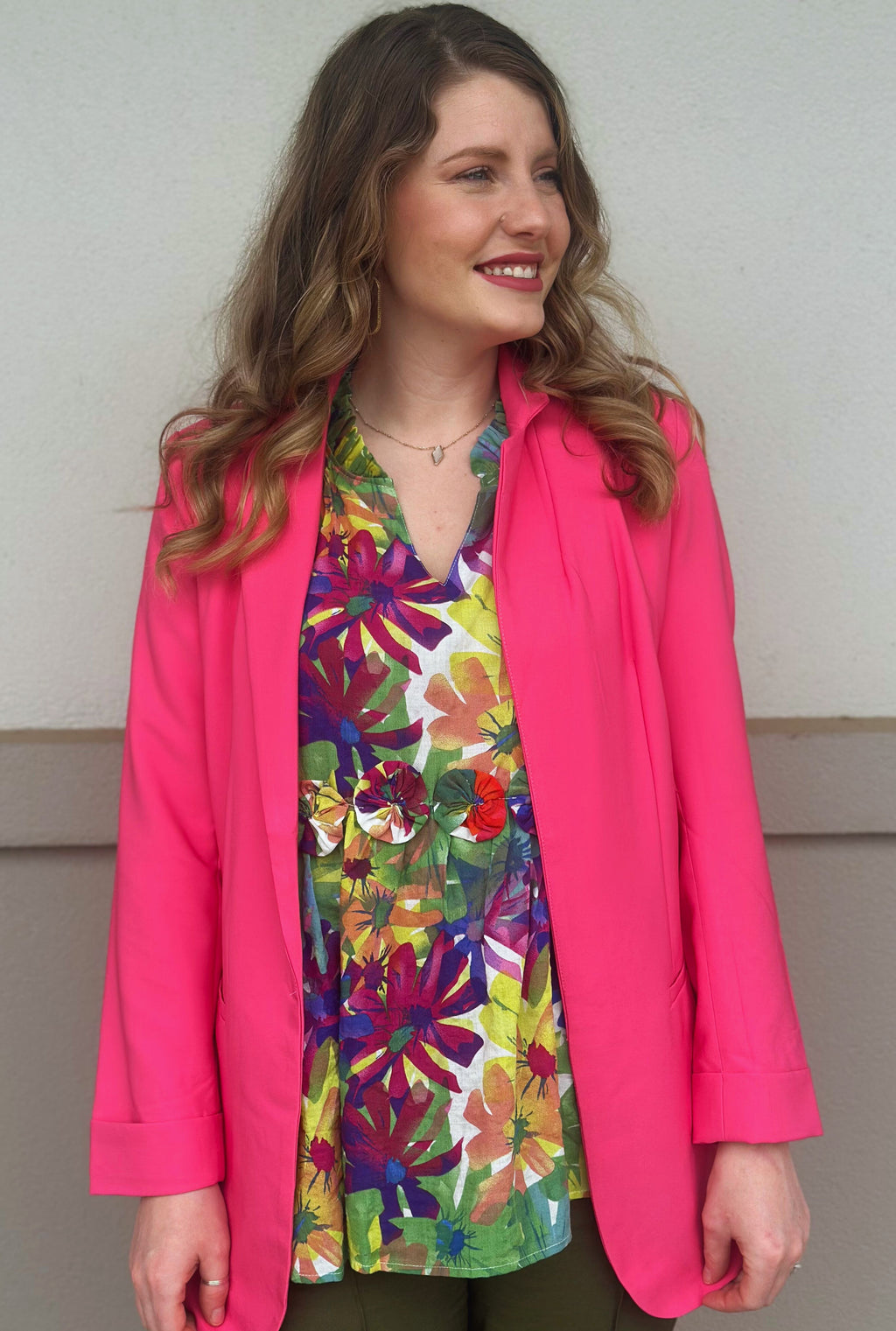 CORAL PINK ALL BUSINESS BLAZER