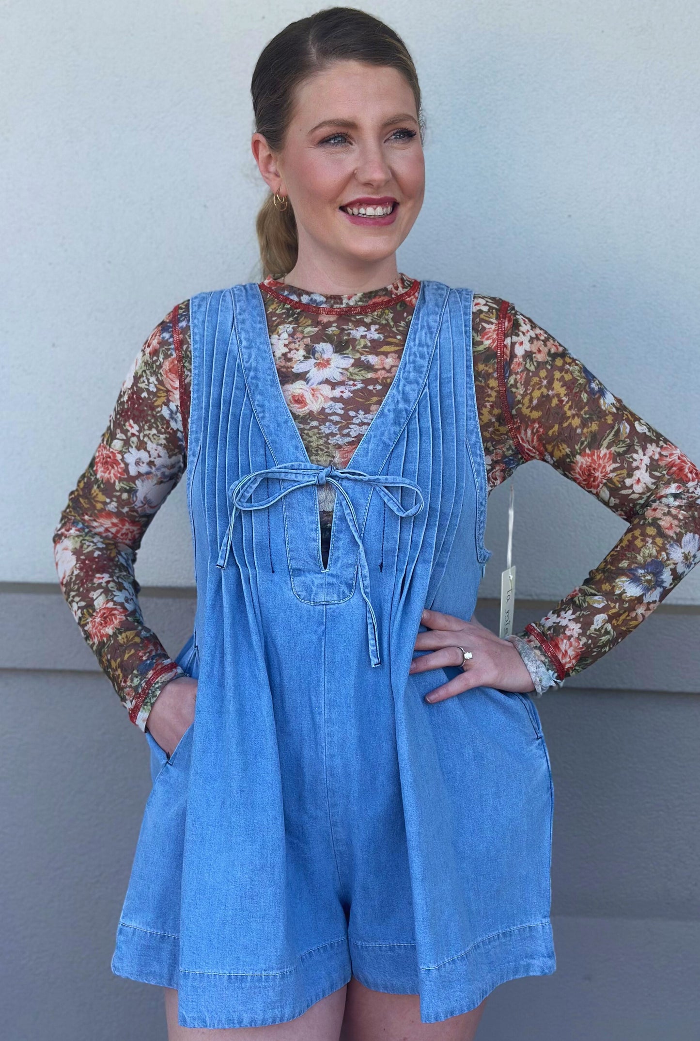 DENIM VEVERET ROMPER