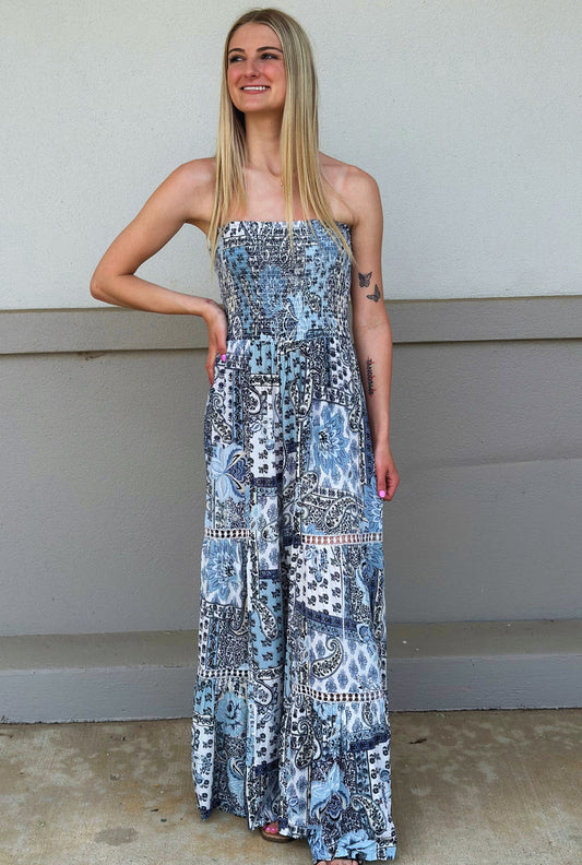 BLUE WILD WONDERS JUMPSUIT