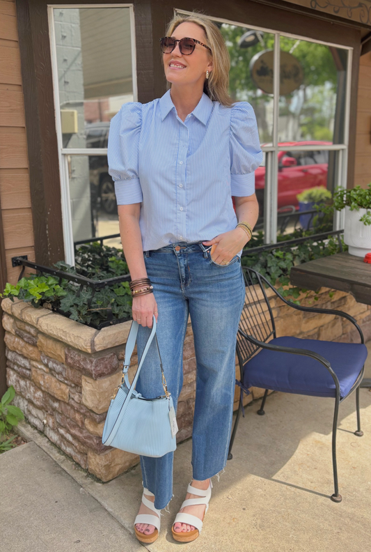 BLUE BECKY TOP
