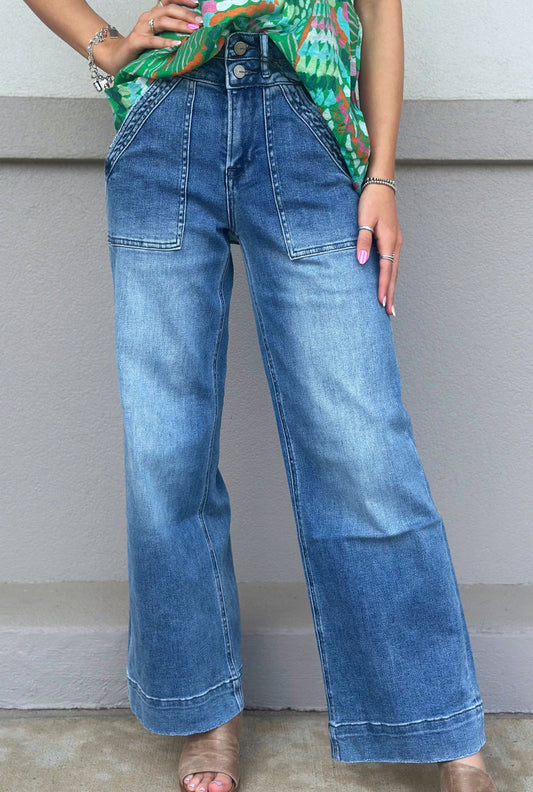 SUPER HIGH WIDE LEG JEANS