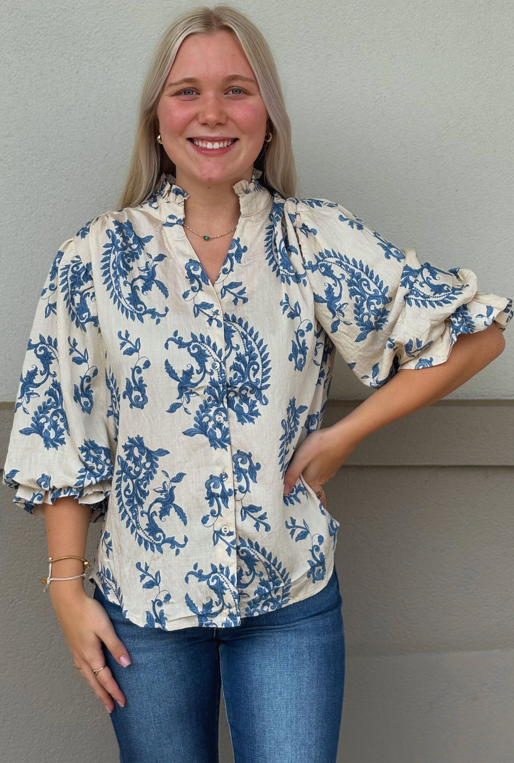 BLUE NICOLE TOP
