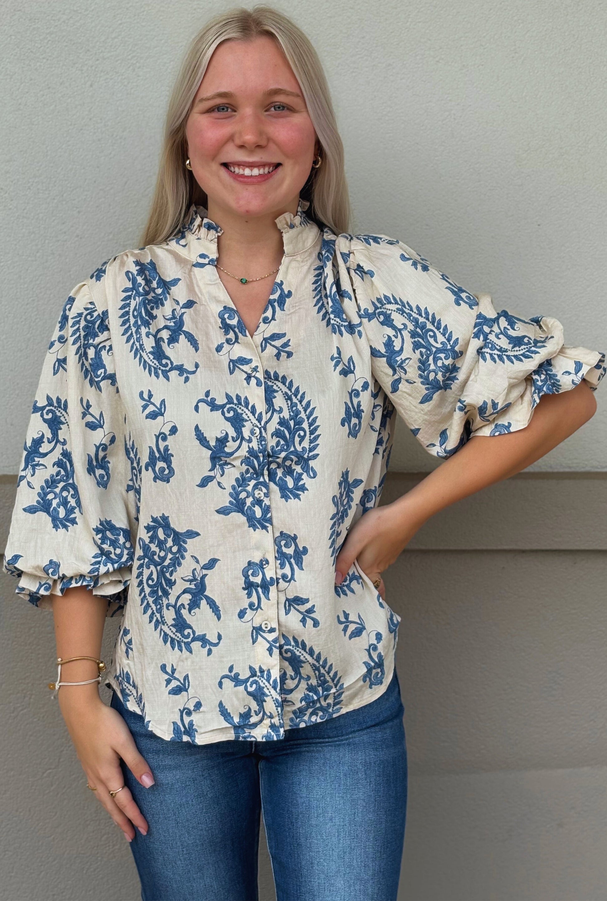 BLUE NICOLE TOP