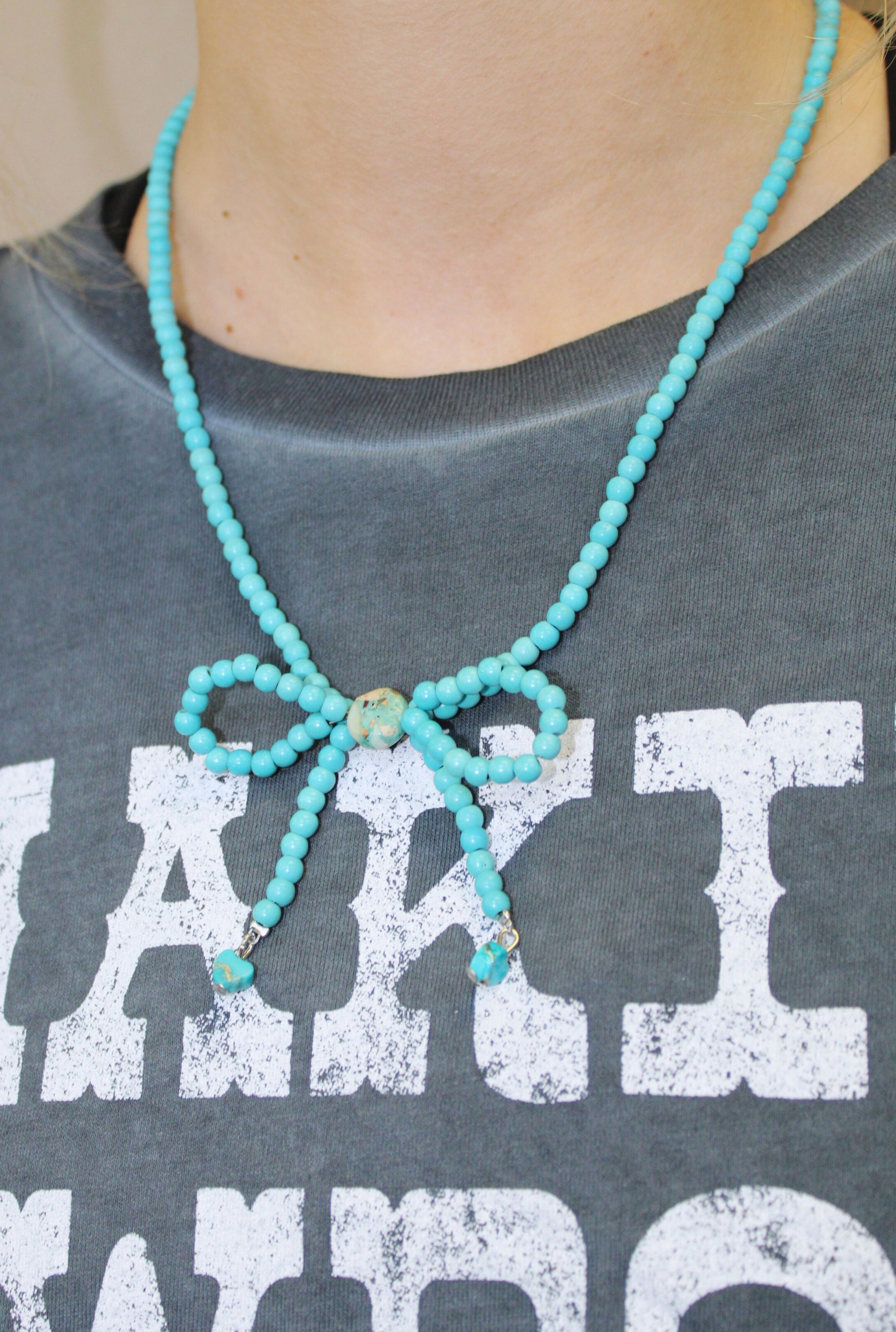 turquoise navaho bow necklace