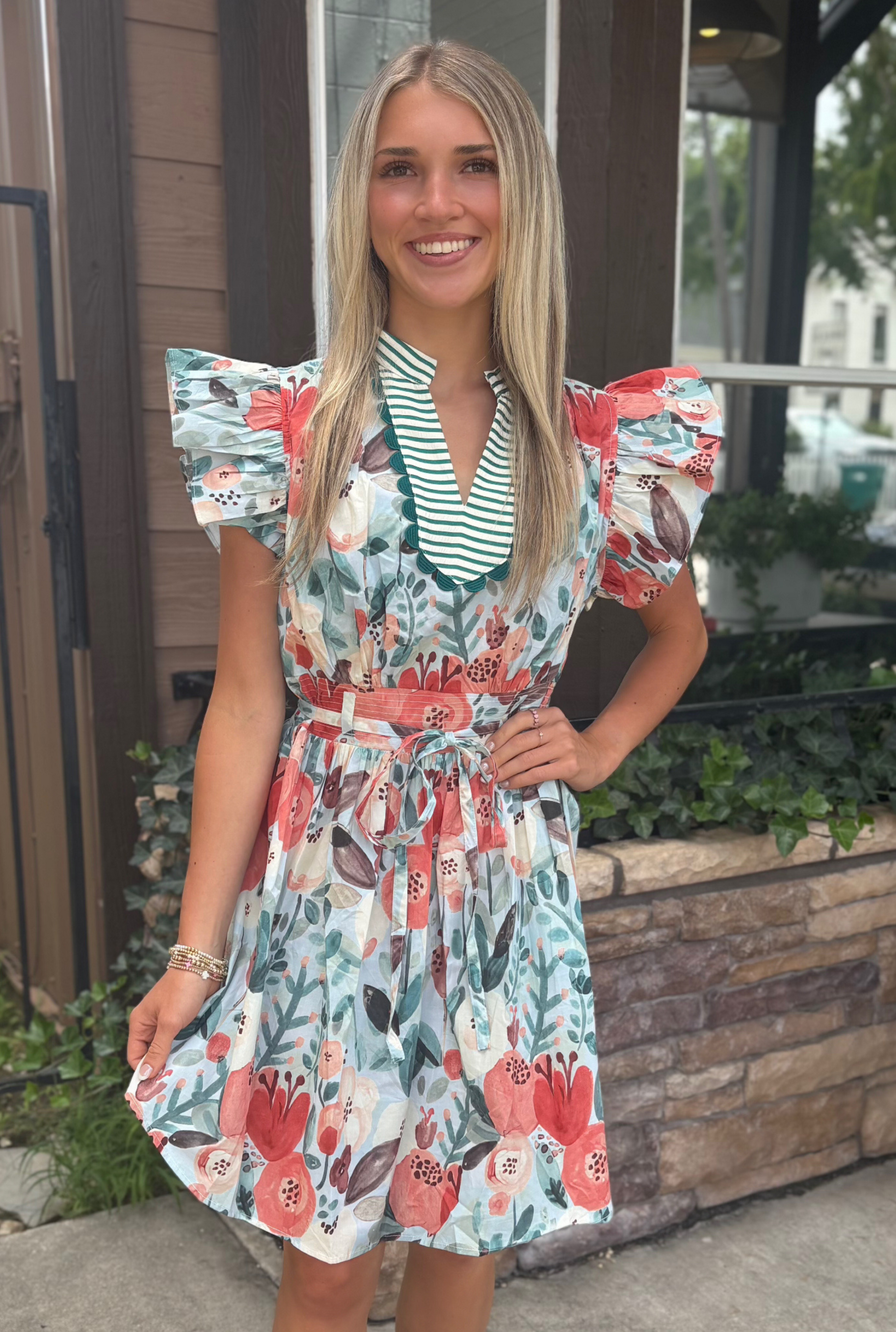 GREEN MAGGIE DRESS