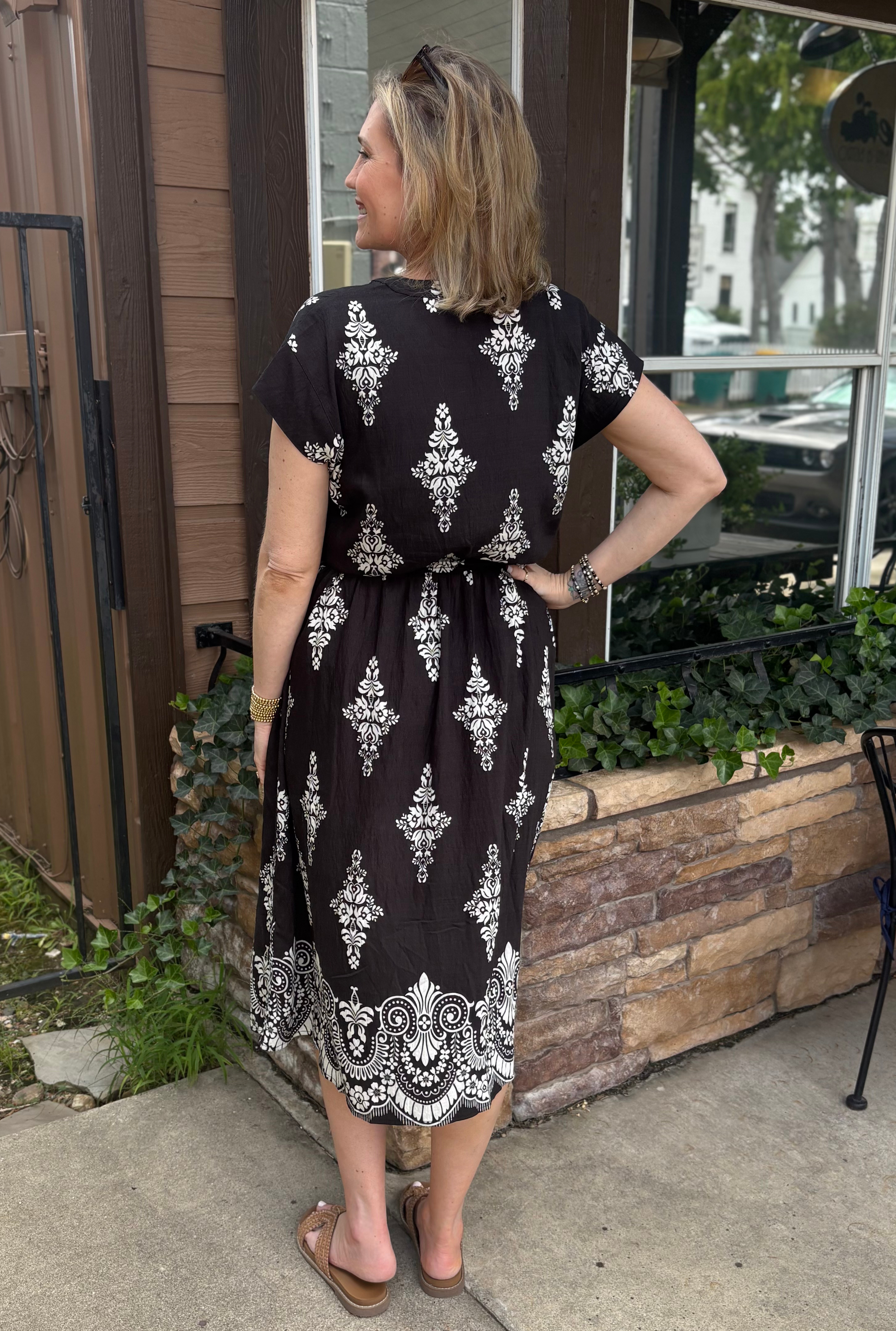 BLACK GREECE DRESS