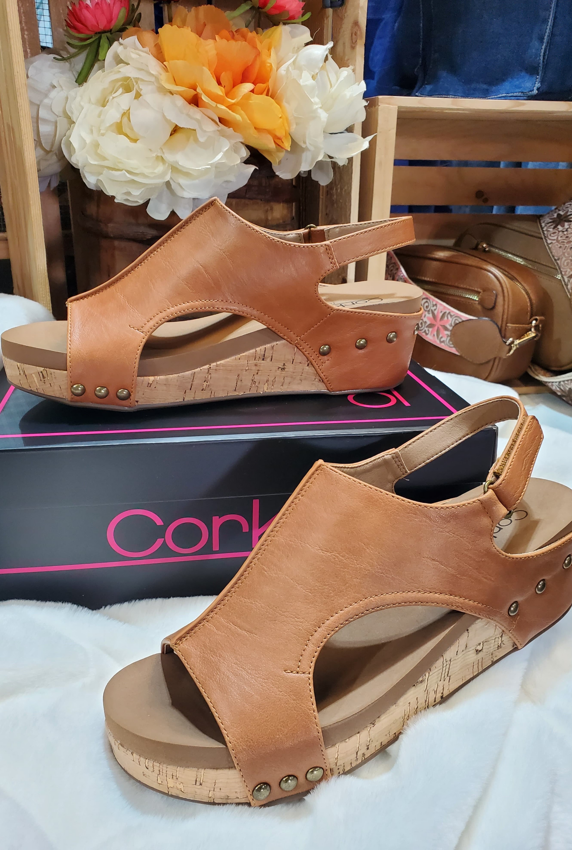 COGNAC SMOOTH VOLTA II WEDGES