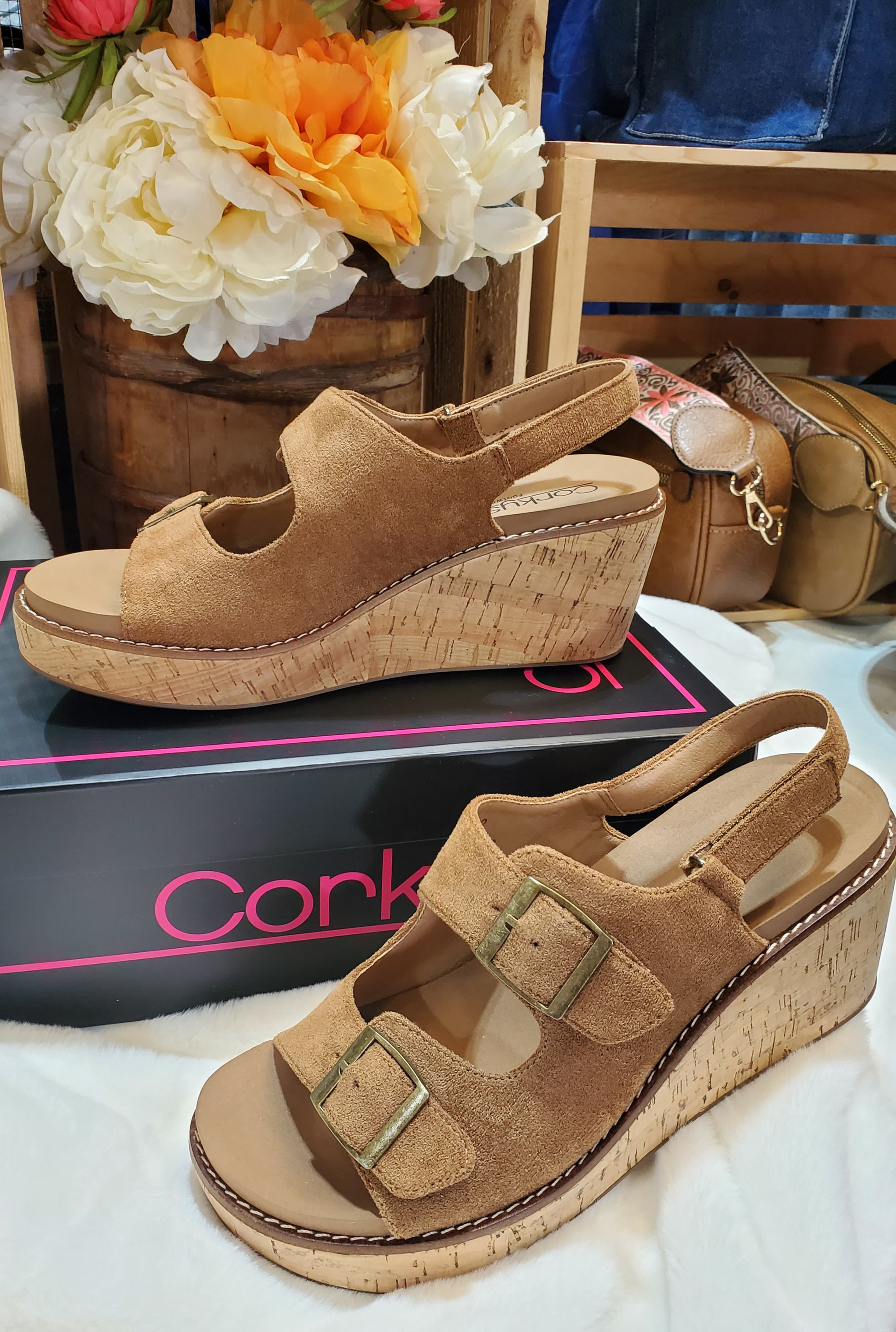 BROWN MY 2 CENTS WEDGES