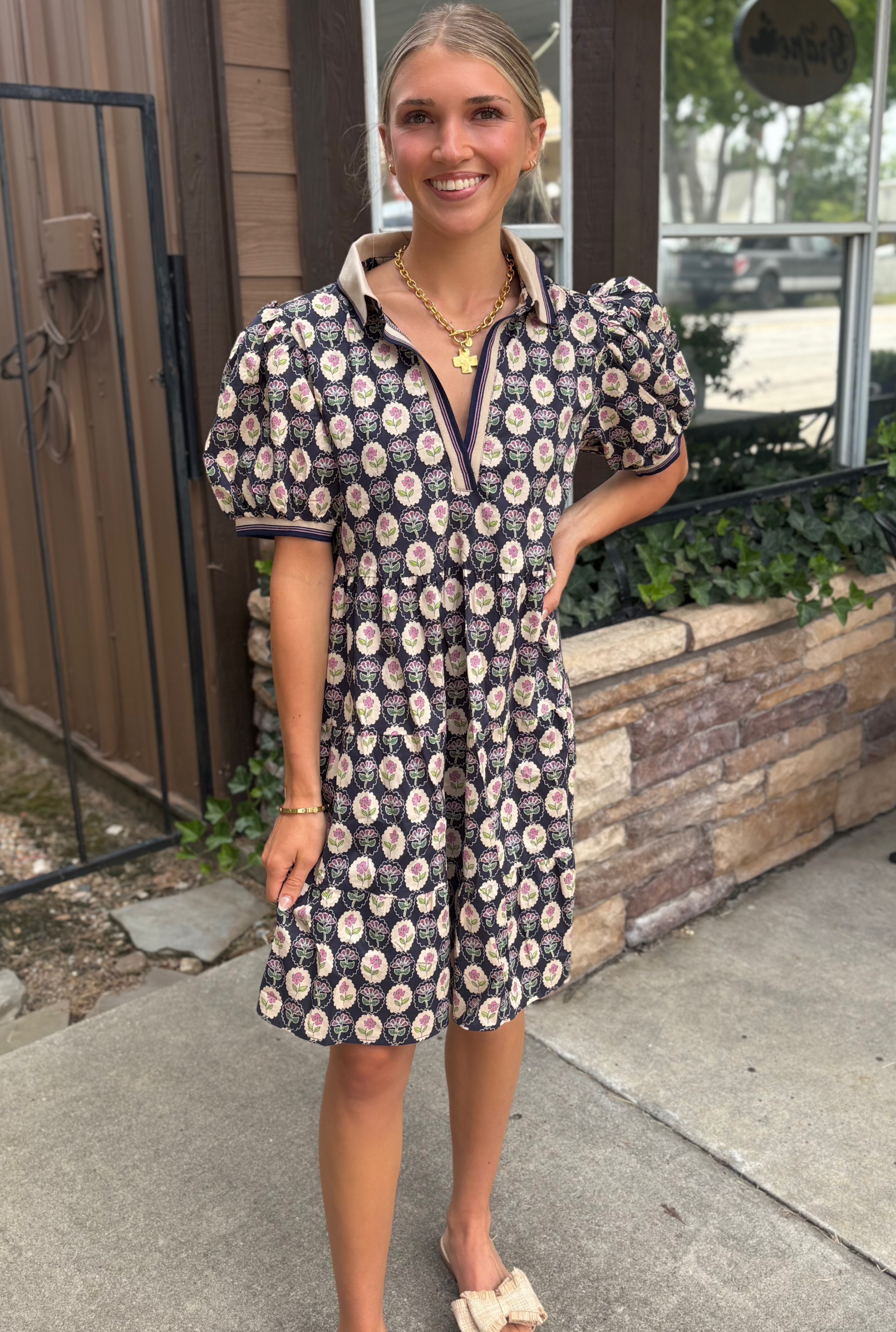 NAVY BRI DRESS