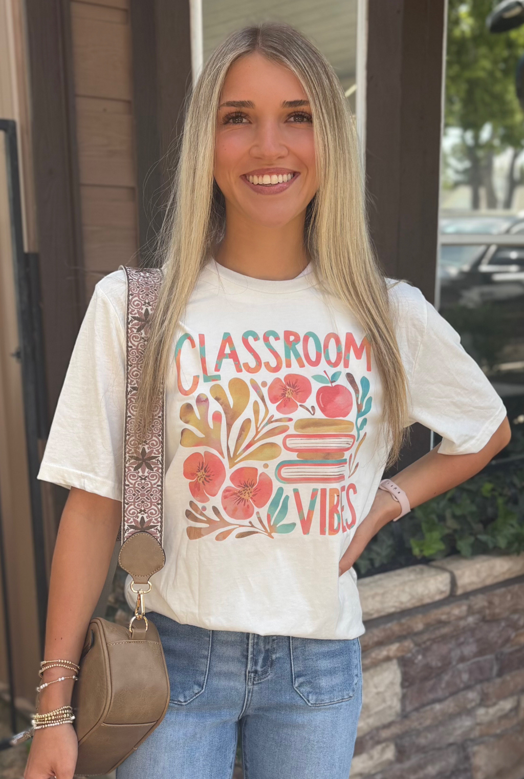 Classroom Vibes Back To School Teacher Vintage Graphic Tee