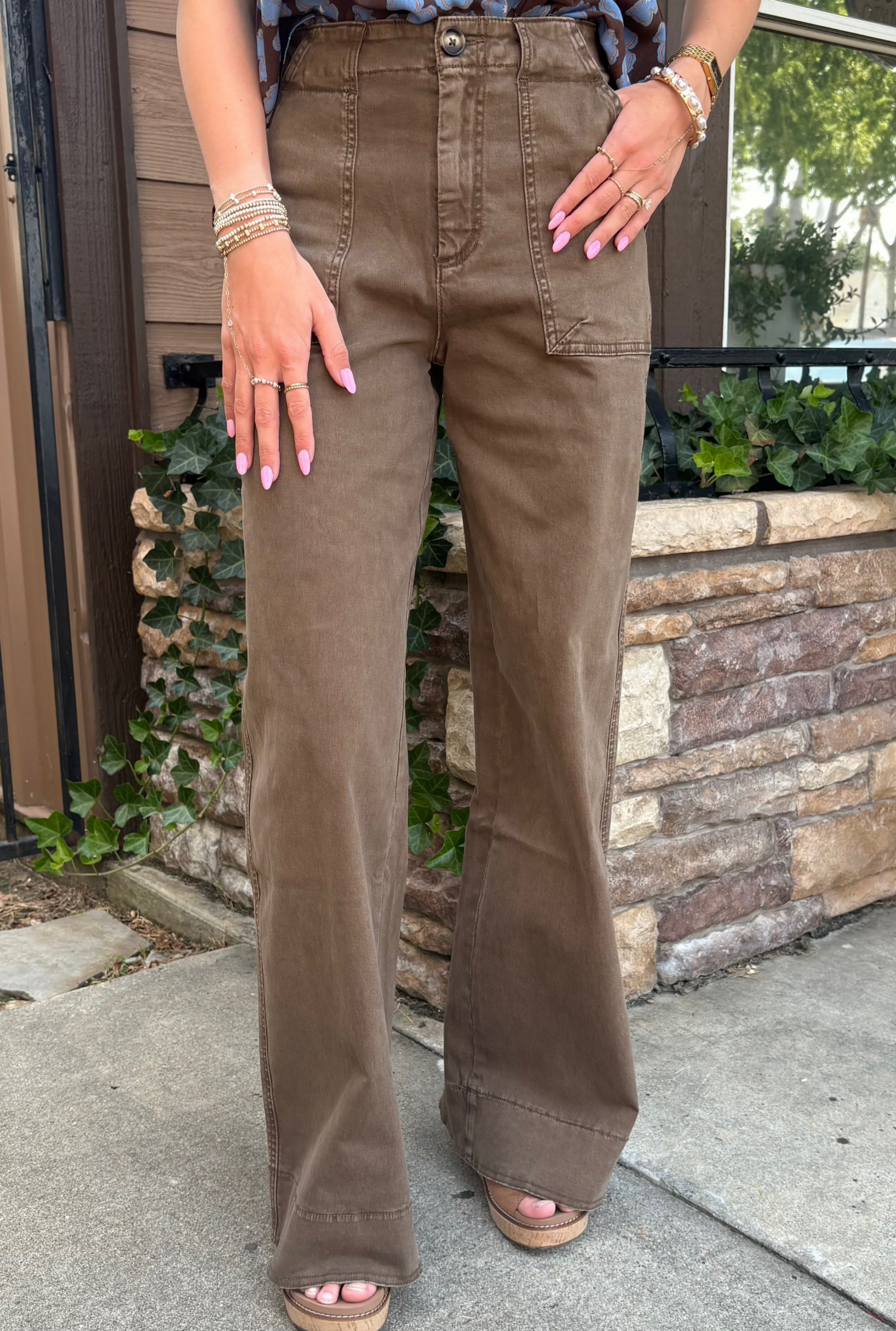 CAPPUCCINO SUPER HIGH RISE CHINO PANTS
