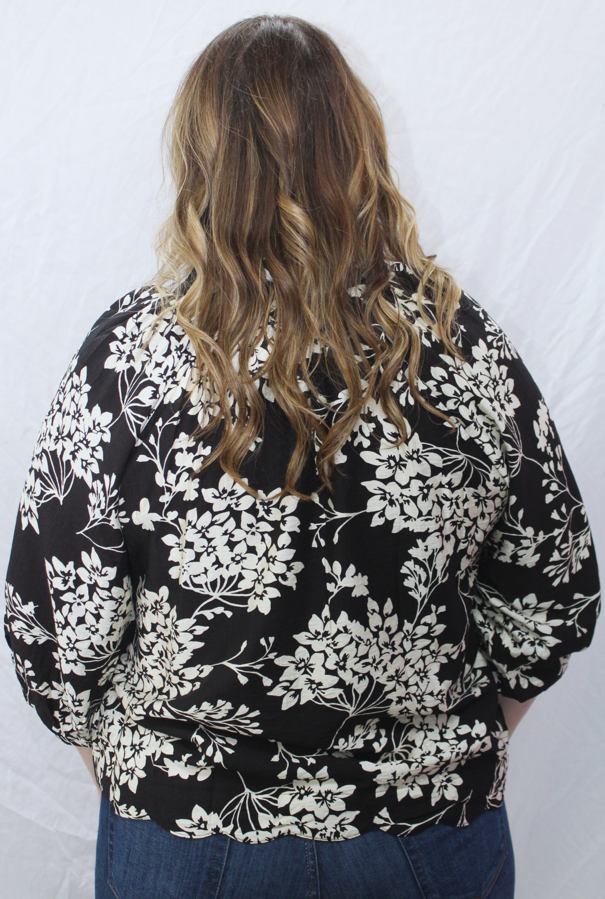 CURVY BLACK CHERRY BLOSSOM TOP