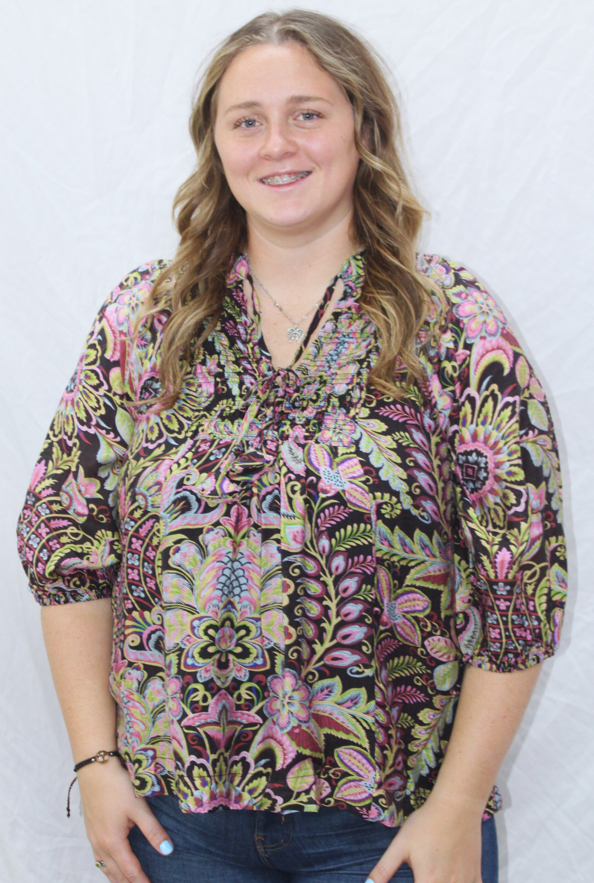 CURVY BLACK FLORAL PAISLEY TOP