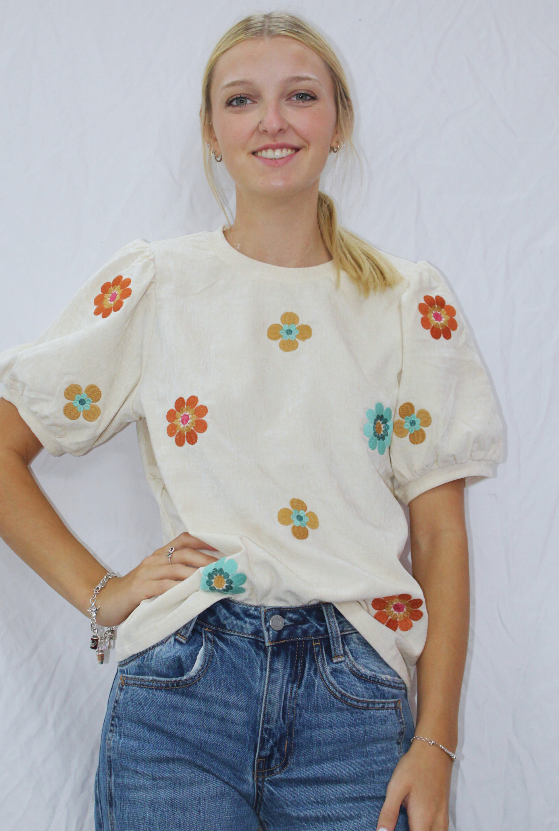 CREAM CARLEY TOP