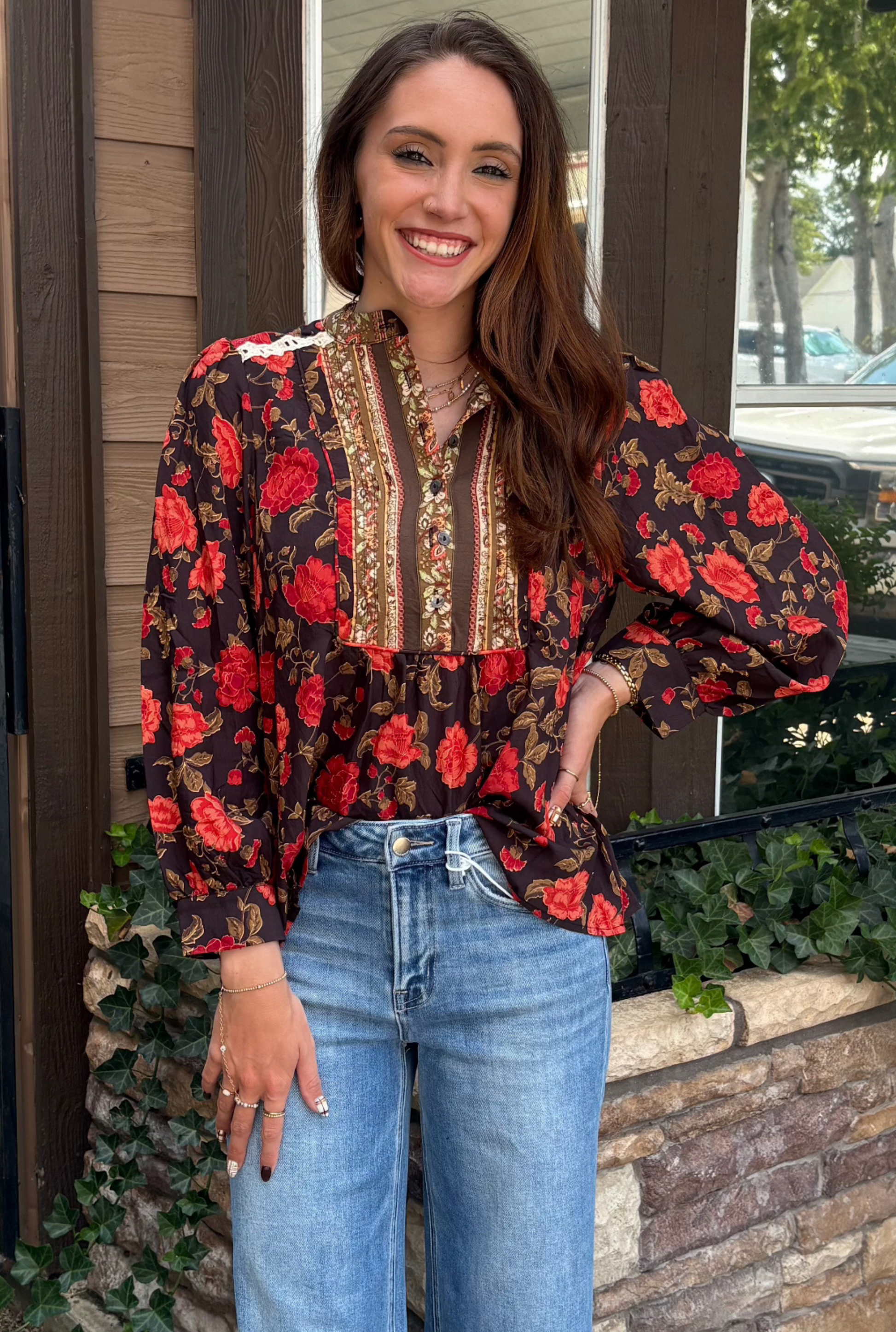 FLORAL AMBER TOP