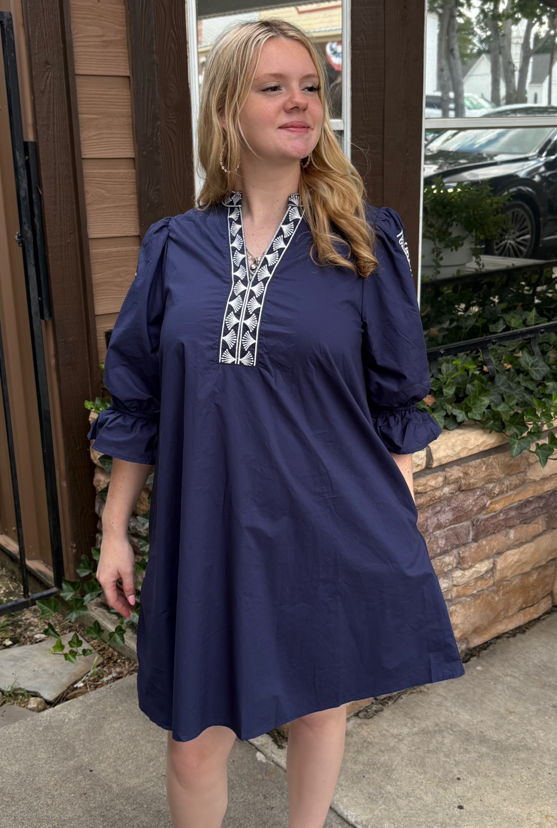 NAVY ELLIE DRESS