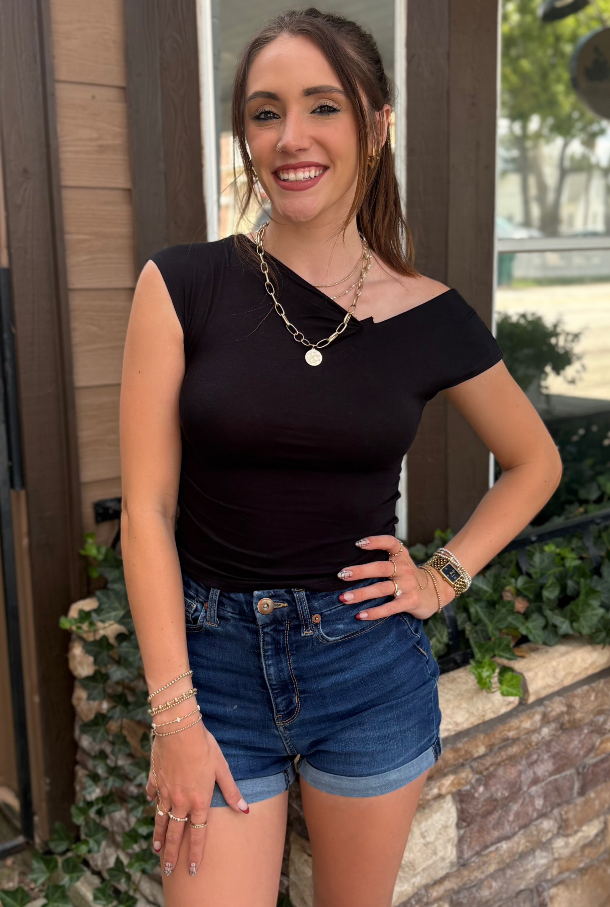 BLACK LILA TOP