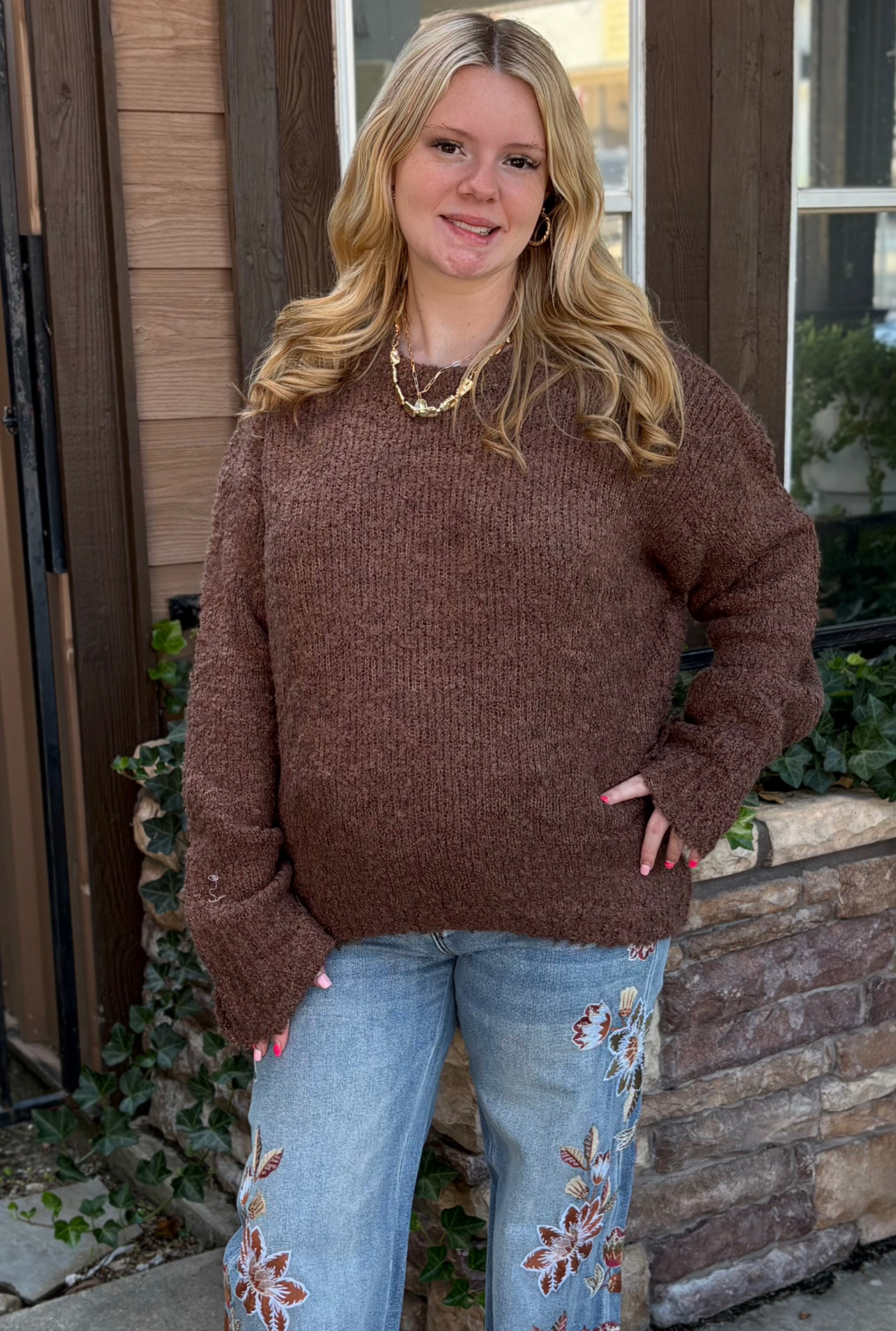 CHOCOLATE COZY SWEATER