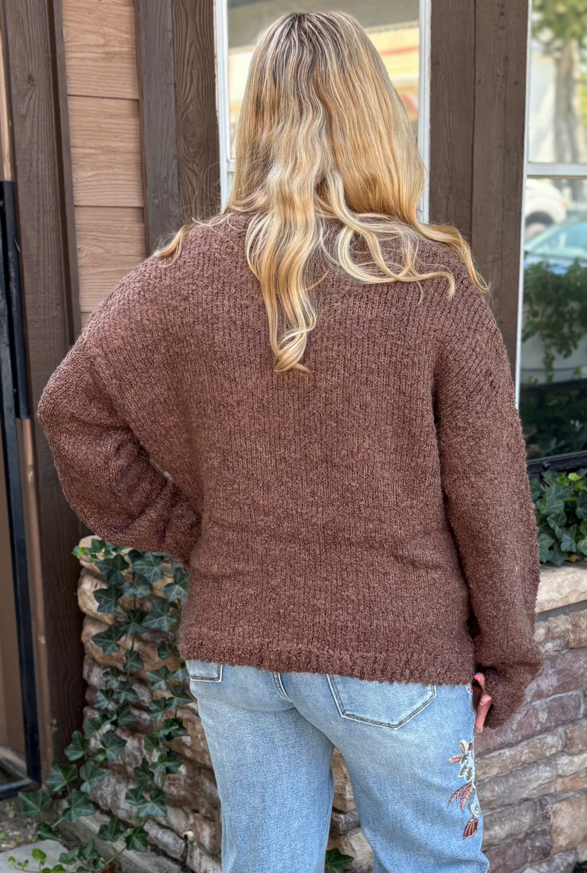 CHOCOLATE COZY SWEATER