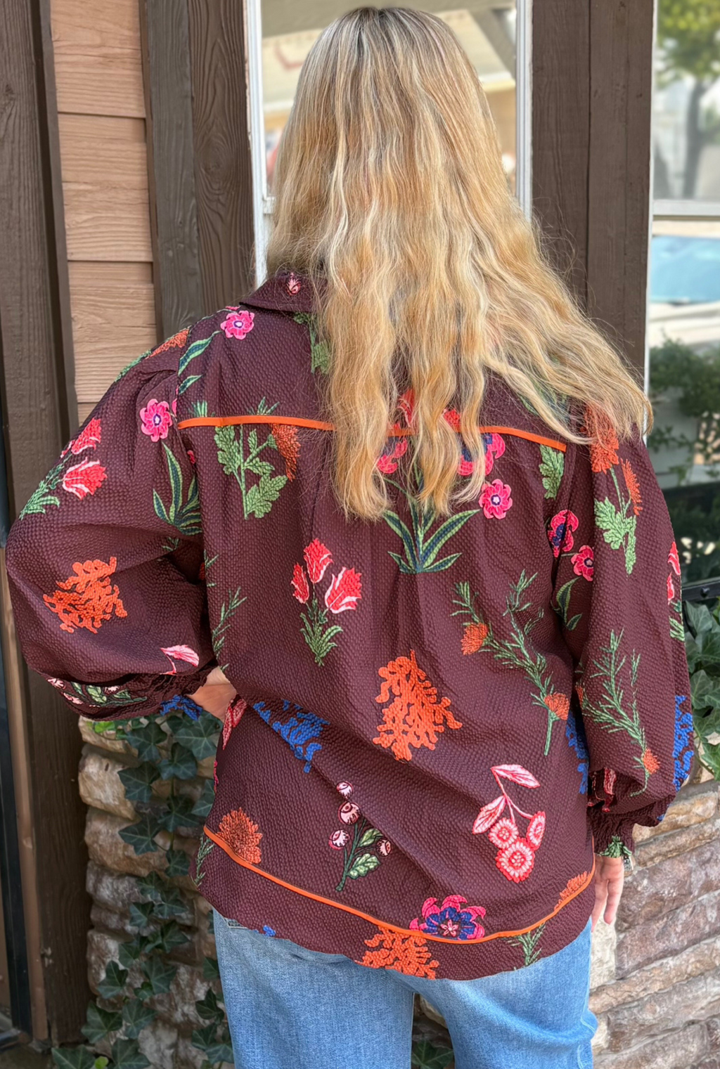 BROWN MARY TOP