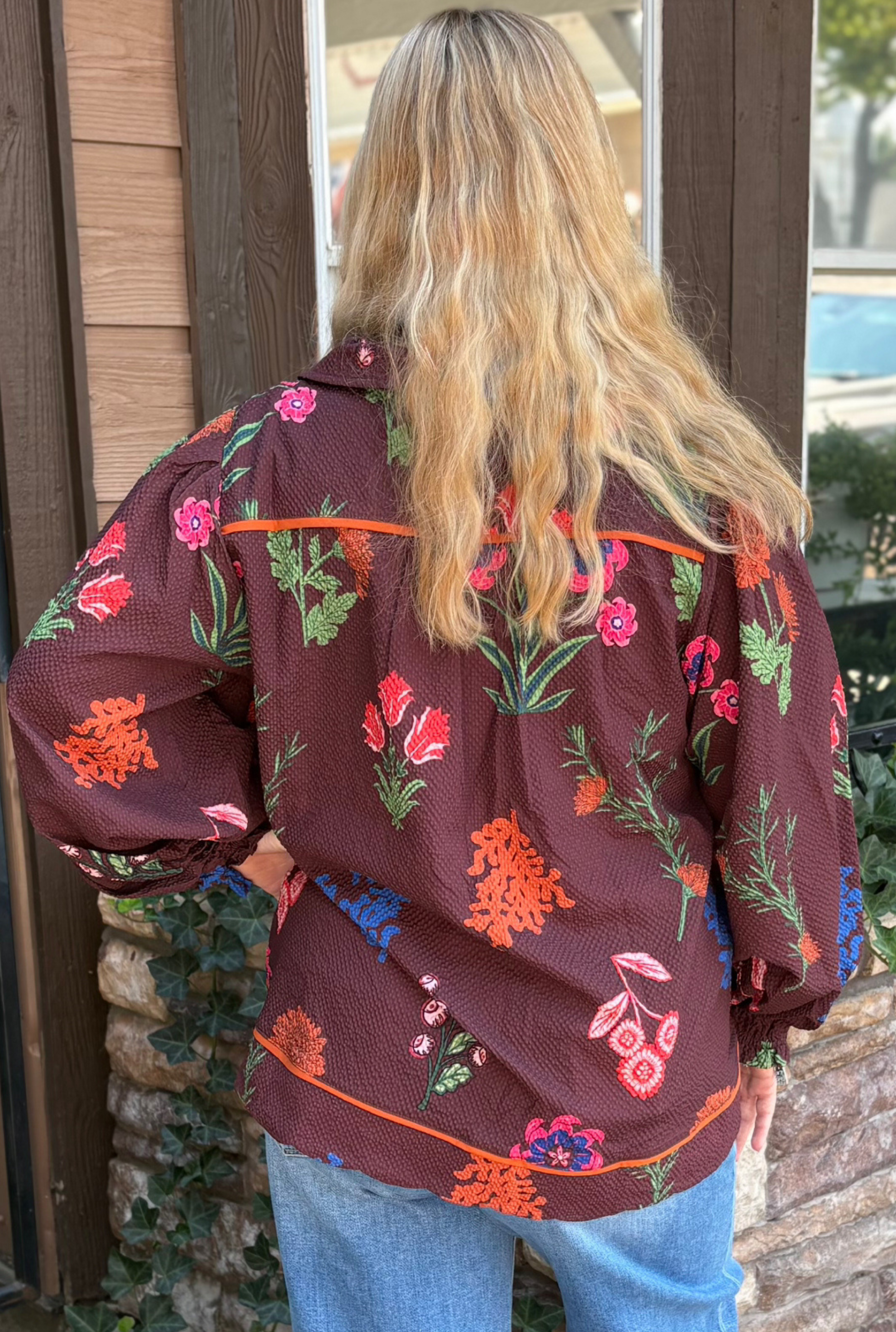 BROWN MARY TOP