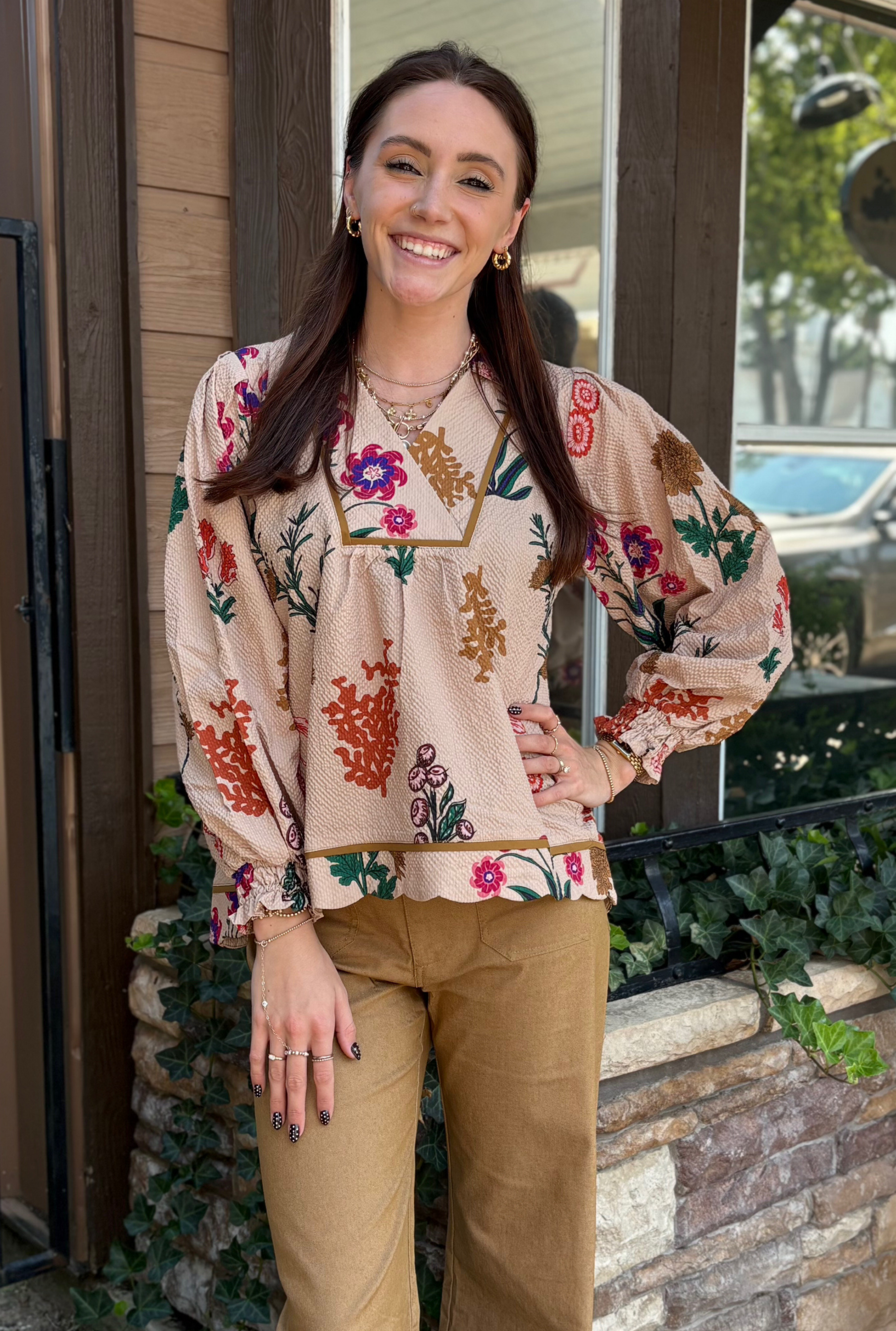 TAN MARY TOP