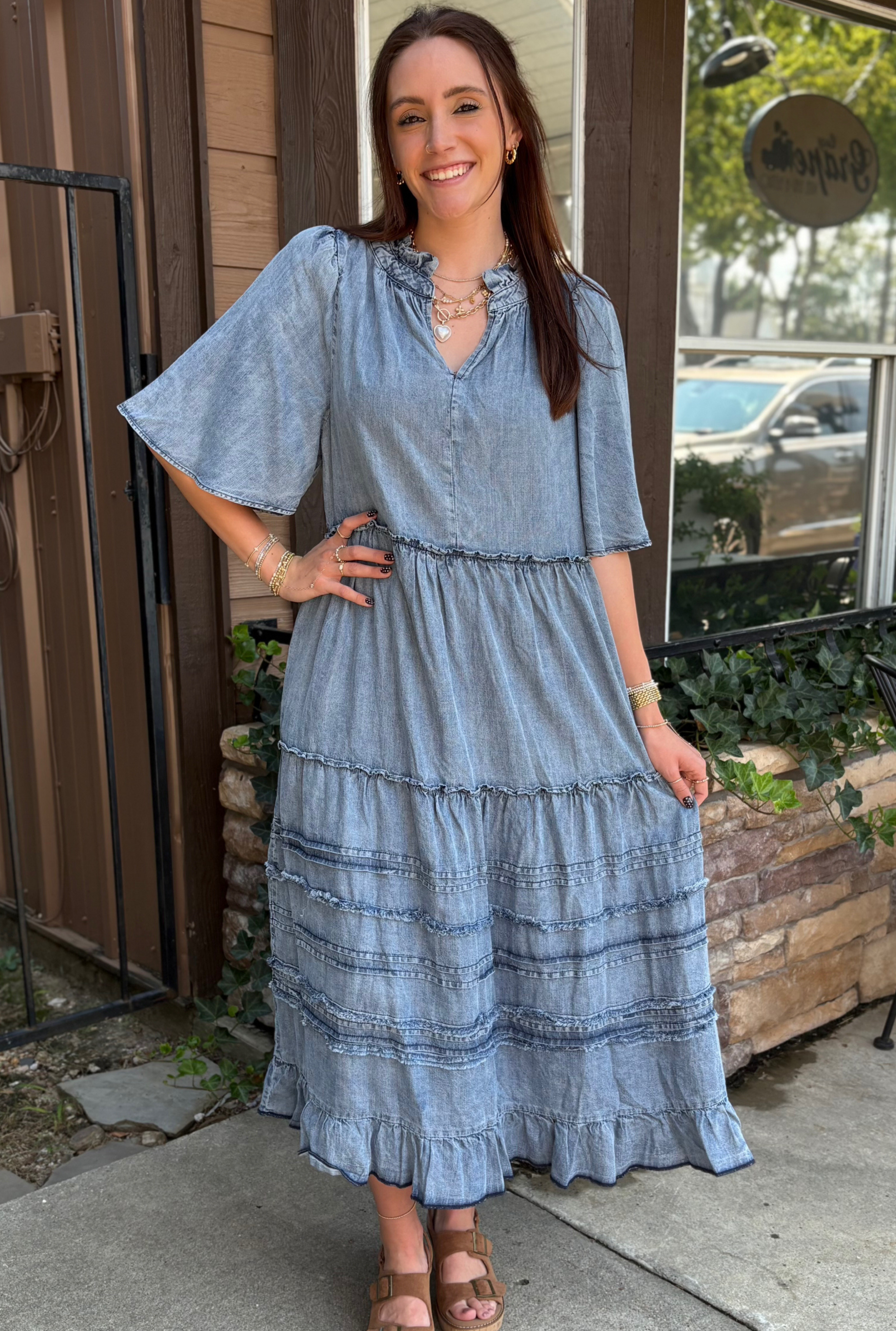 DENIM NIKKI MAXI DRESS
