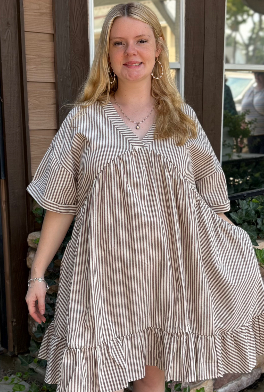 TAUPE EVELYN DRESS
