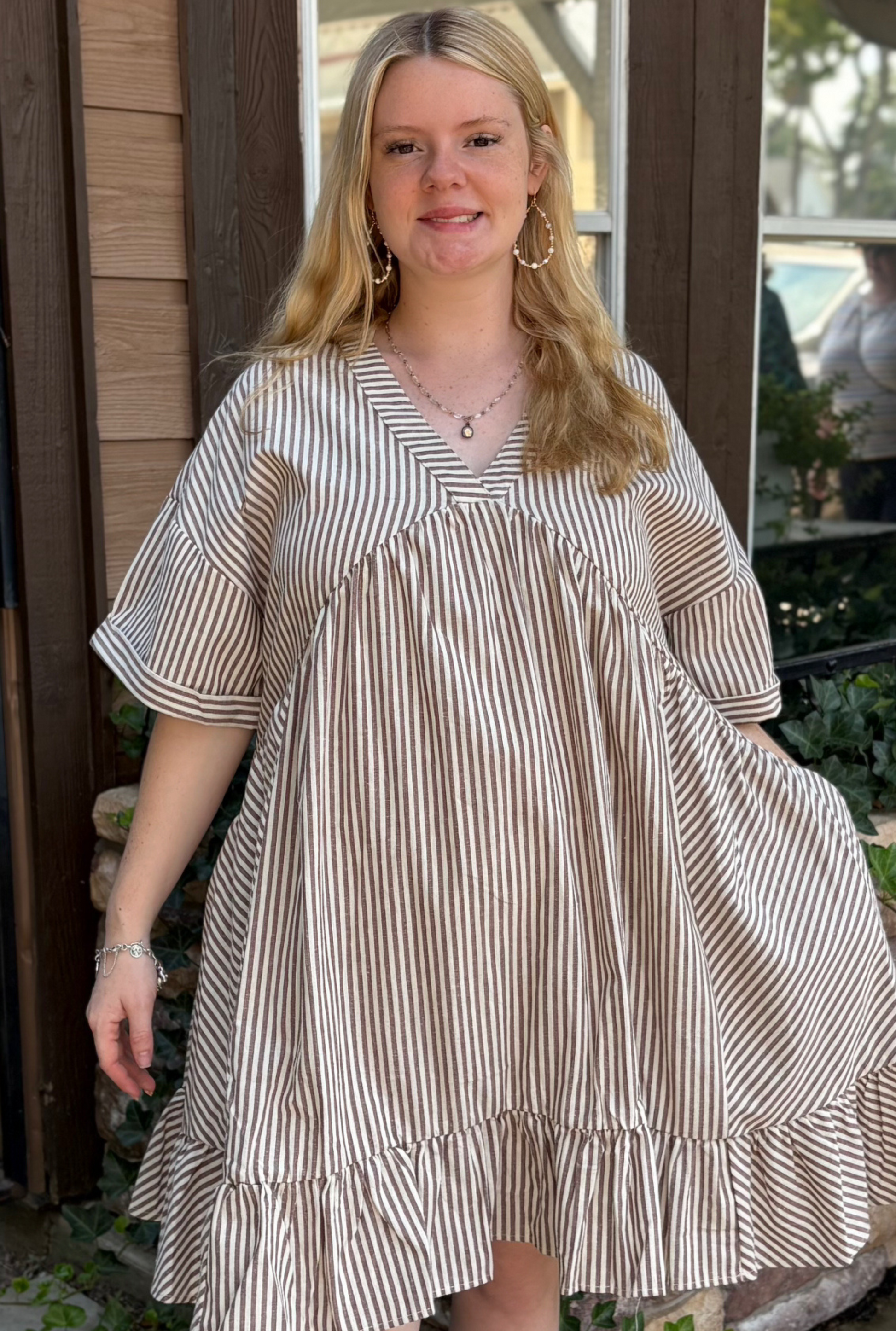 TAUPE EVELYN DRESS