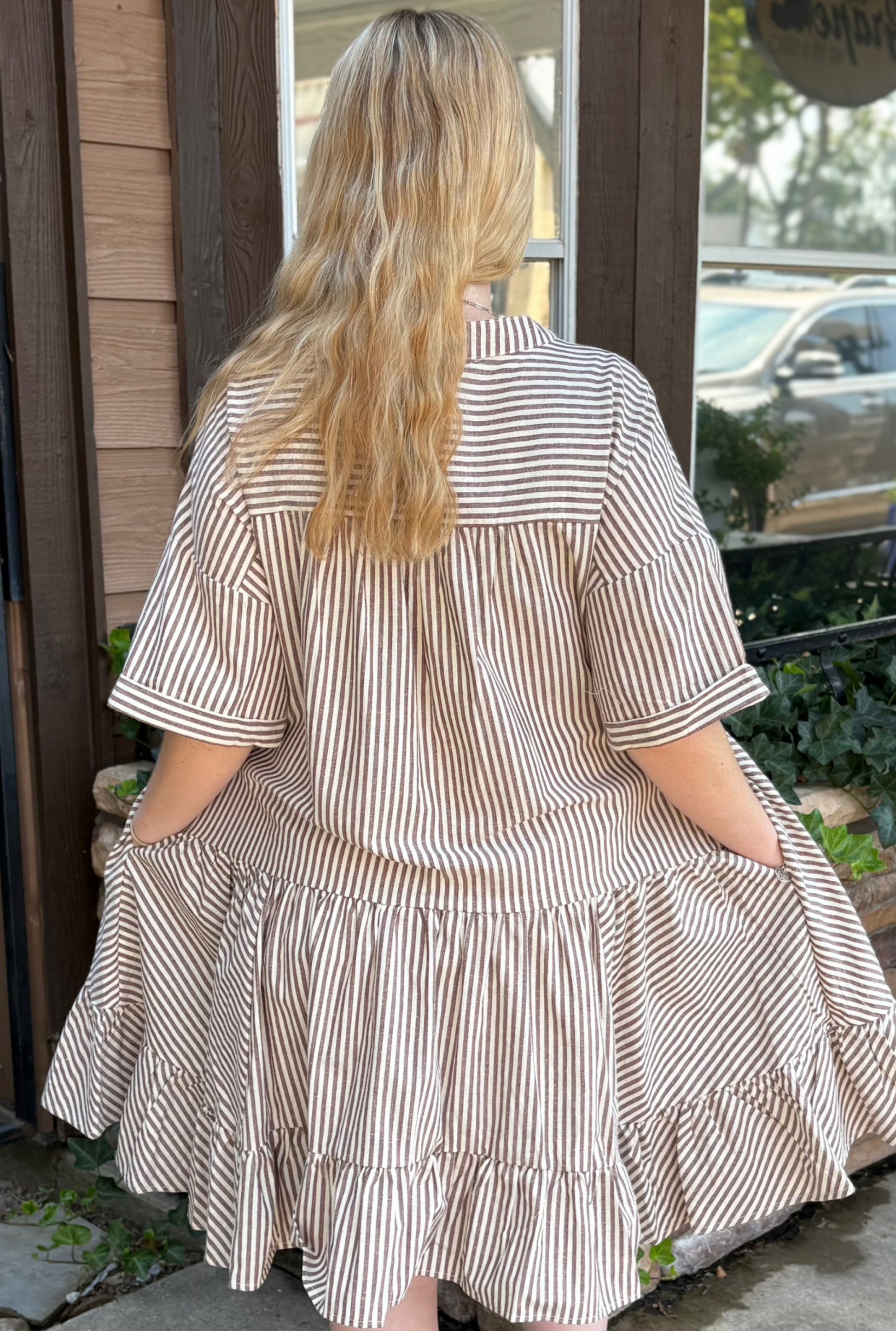 TAUPE EVELYN DRESS