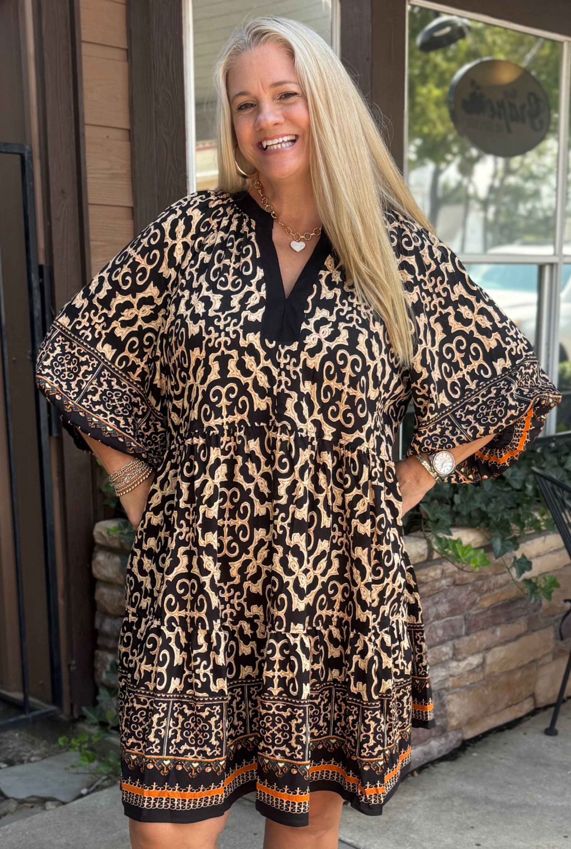 CURVY BLACK LILLIAN DRESS