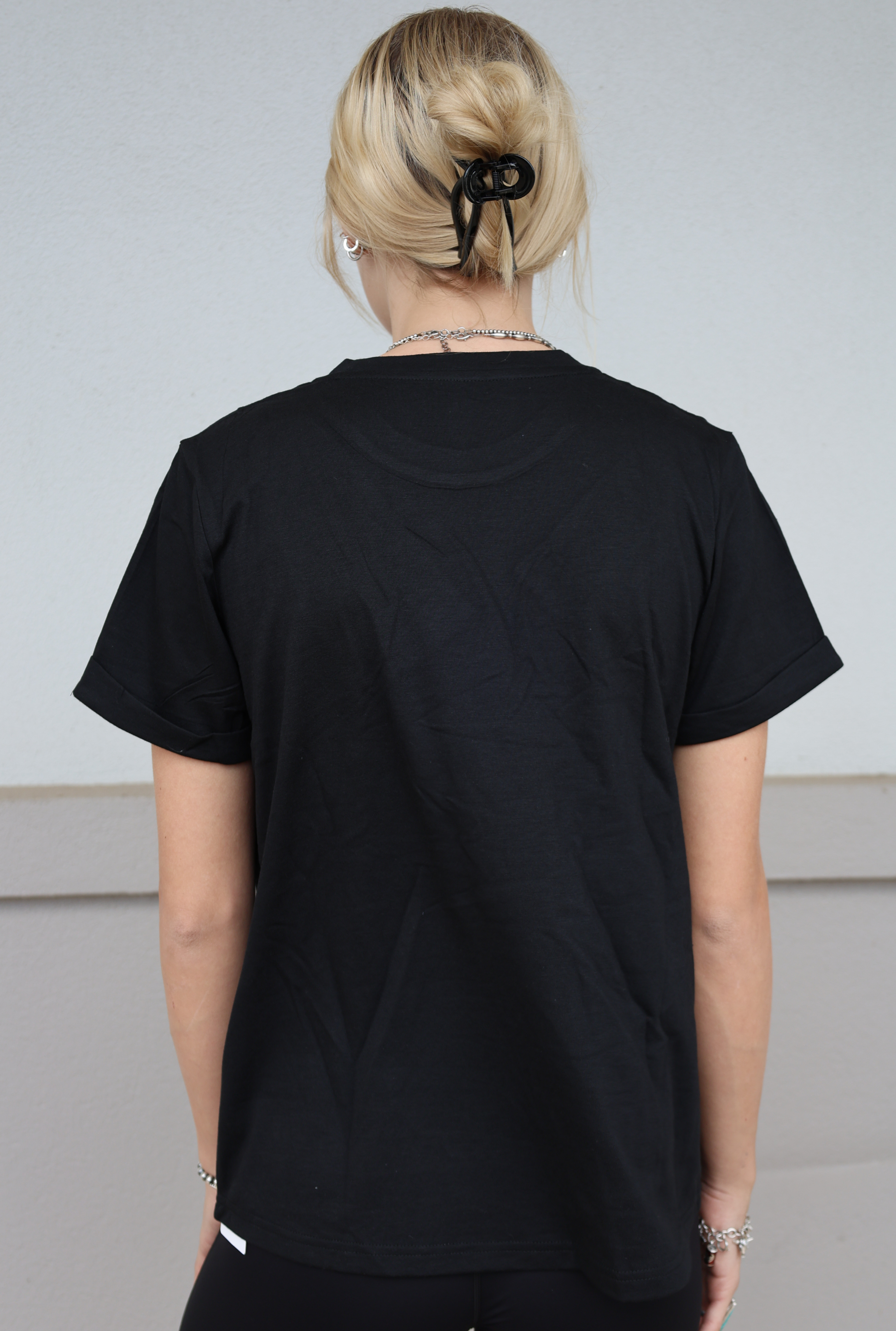 Sequin Bow Ghost Patch Halloween Top