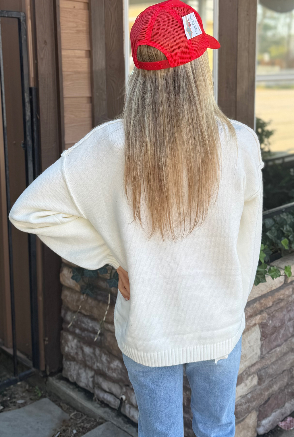 GINGERBREAD MAN PATCH CARDIGAN