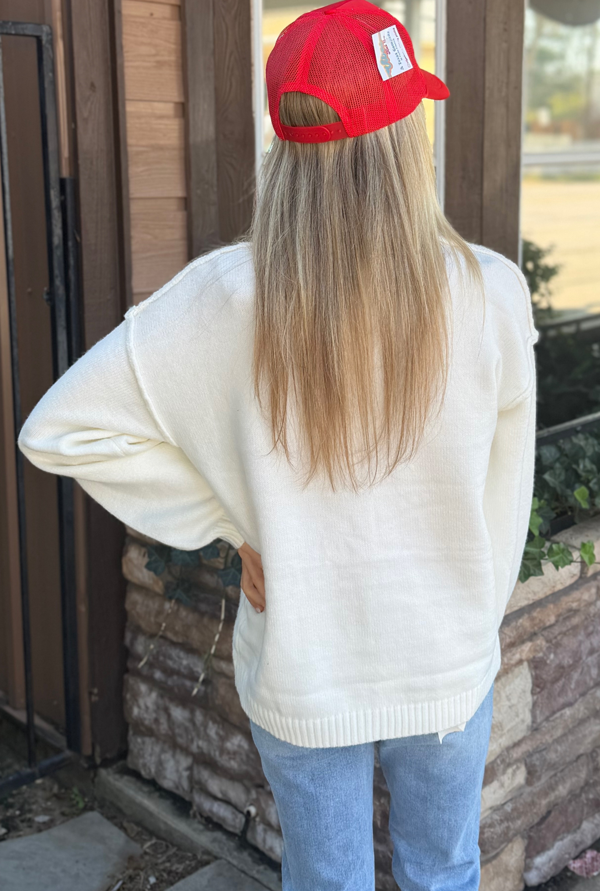 GINGERBREAD MAN PATCH CARDIGAN