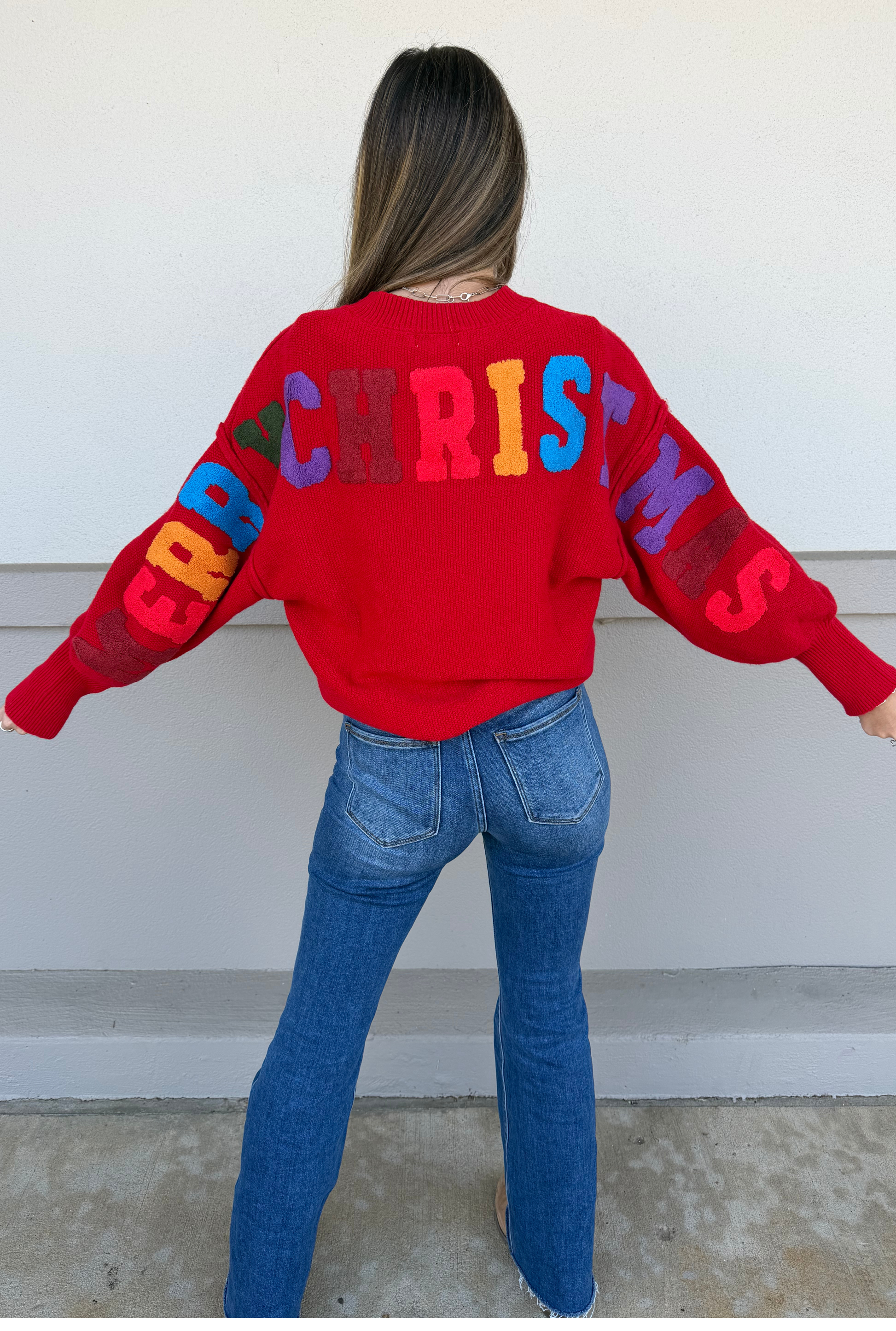 RED MERRY CHRISTMAS SWEATER