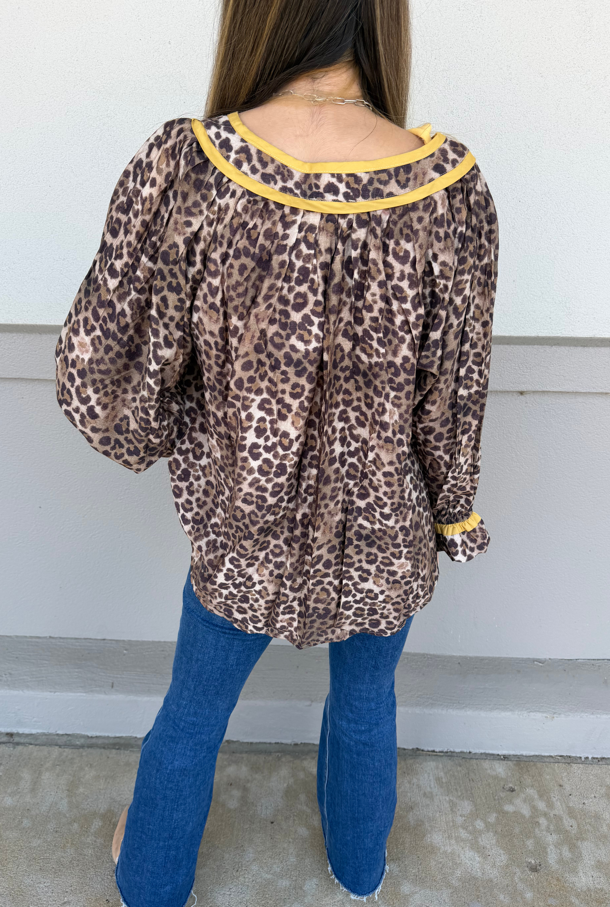 OLIVE LEOPARD LINDA TOP