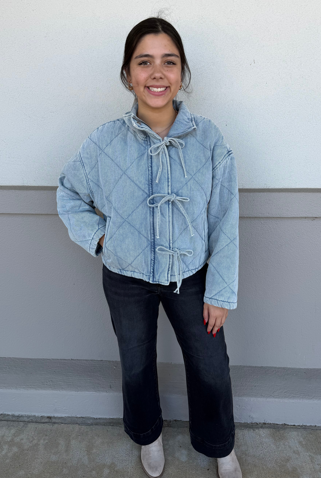 DENIM QUILTED JACKET