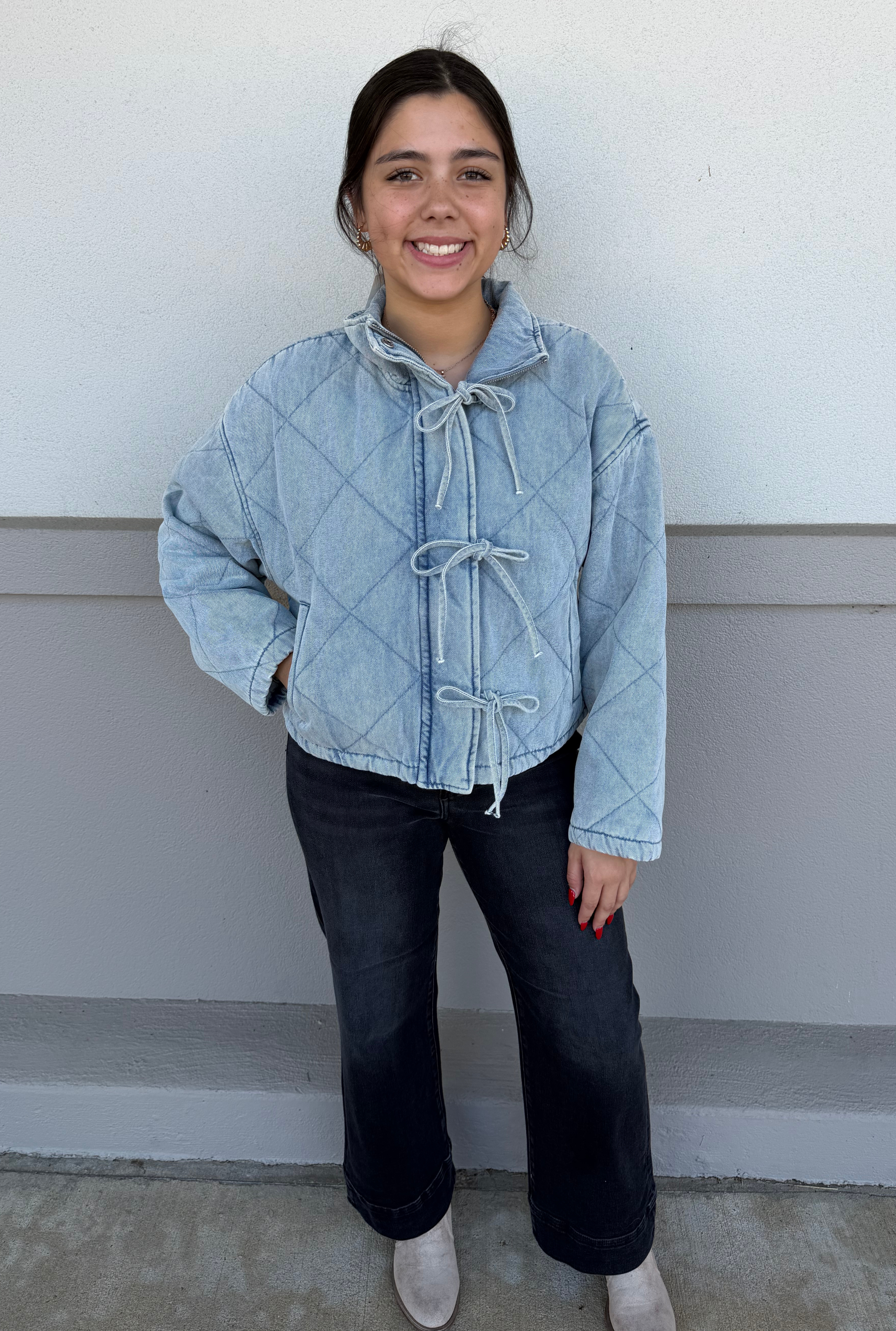 DENIM QUILTED JACKET