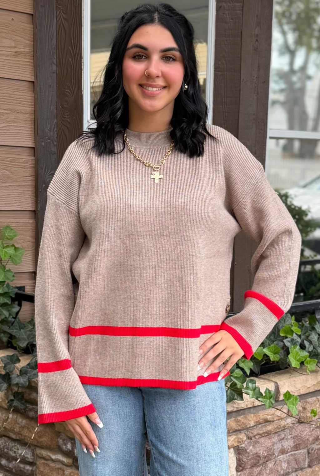 TAUPE SIMPLY SWEATER