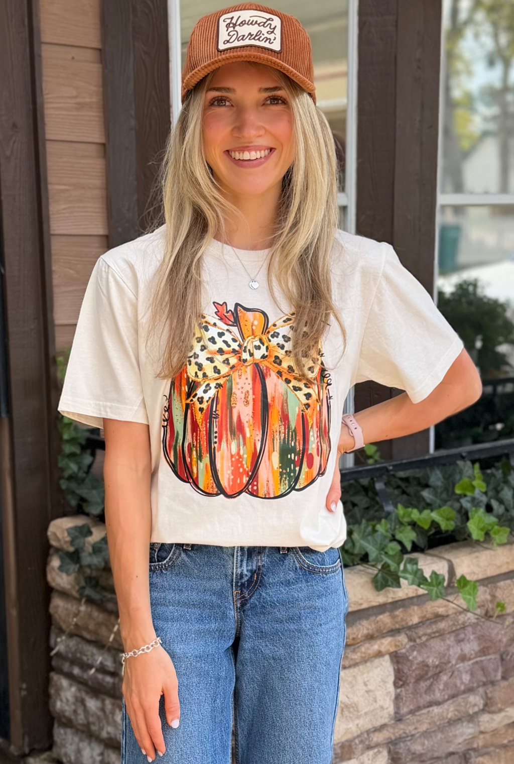 GLITTER PUMPKIN GRAPHIC TEE